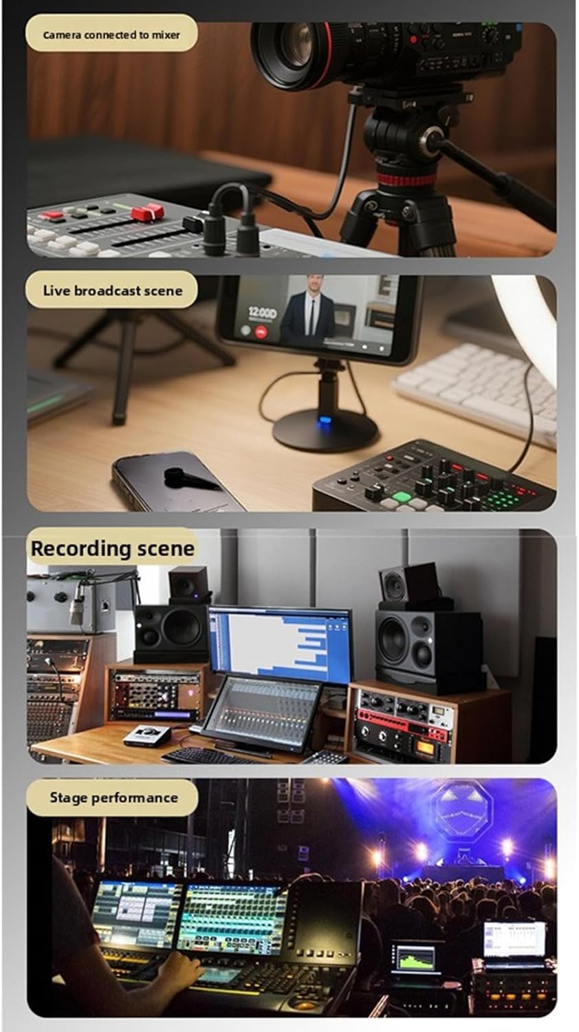 Generic Ground Loop Noise Isolator, Noise Filter for Car Audio Home Stereo System, Professional Hum Eliminator with 6.35Mm Jack