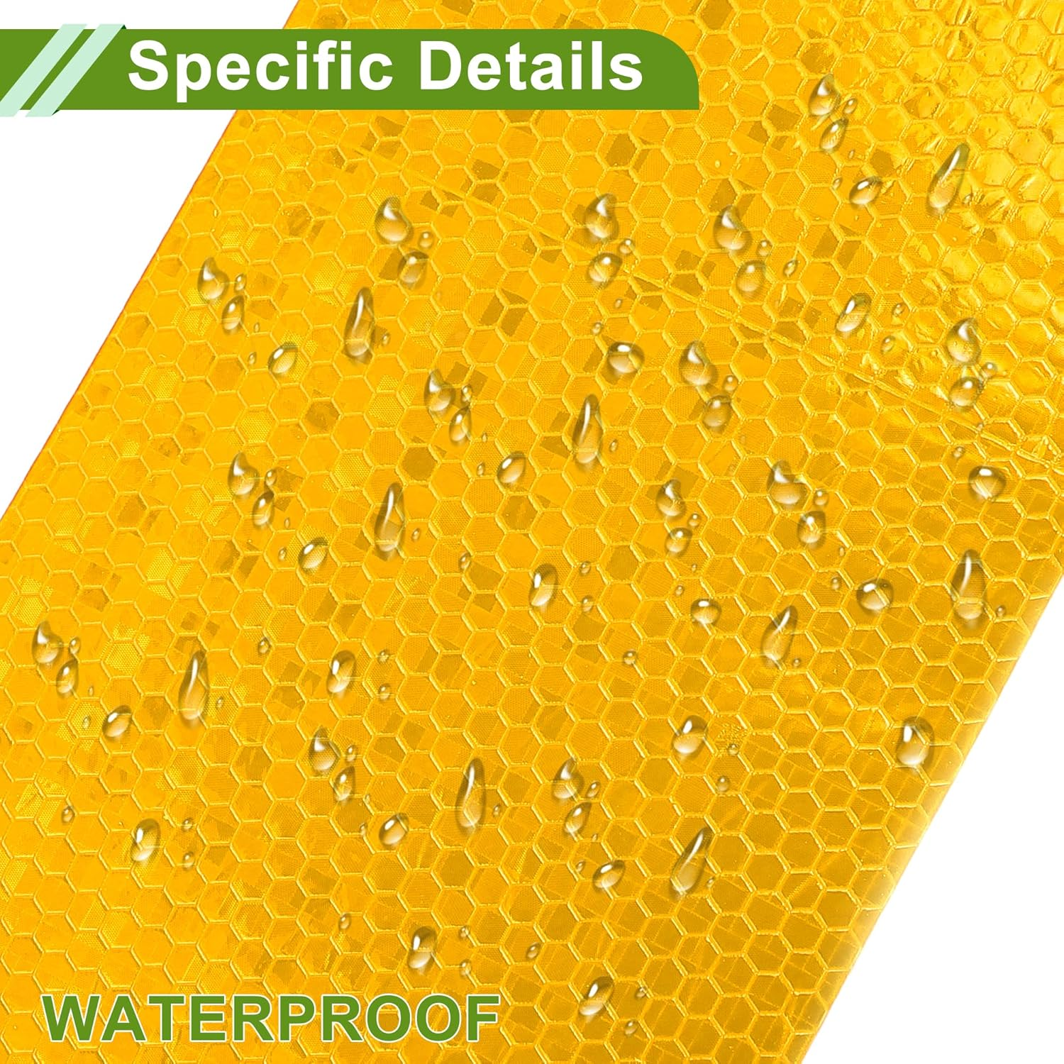 X AUTOHAUX Universal 164.04Ft X 3.94In Air-Release Adhesive Pinstripe Tape Reflective Automotive Pinstriping Tape PVC Yellow image number 4