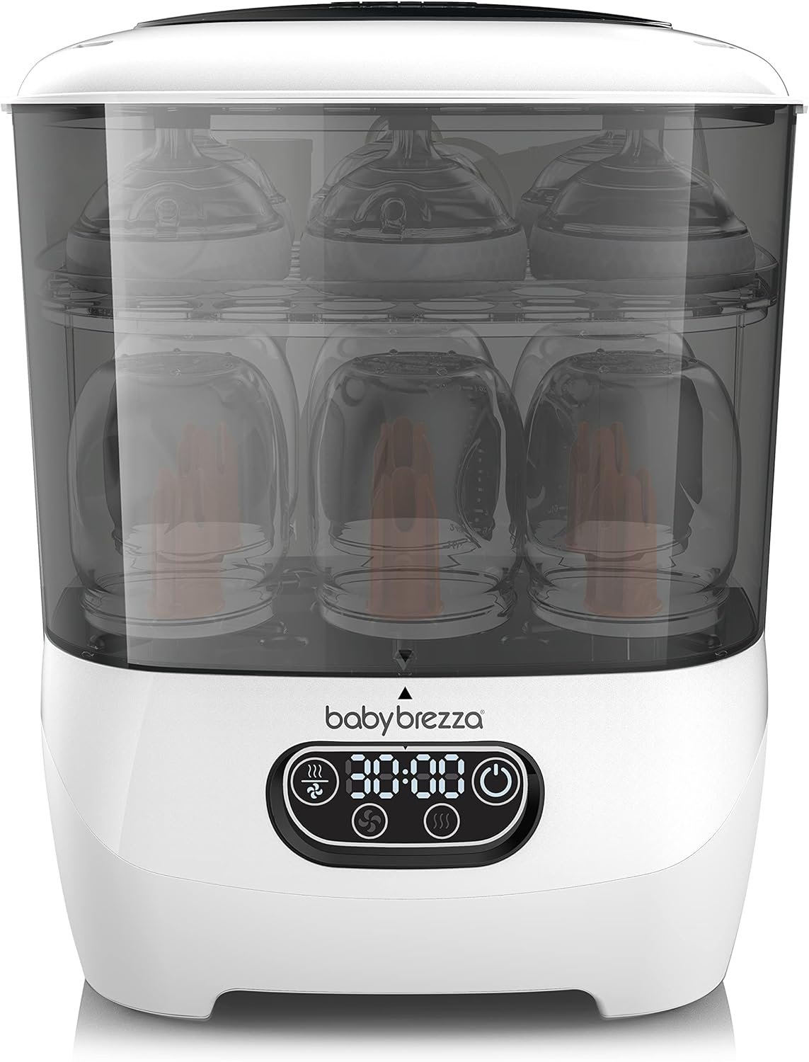 Baby Brezza Baby Bottle Sterilizer and Dryer Advanced &ndash; Electric Steam Sterilization Machine &ndash; Universal Sterilizing for All Bottles: Plastic + Glass + Pacifiers + Breast Pump Parts - HEPA Filtration (White)