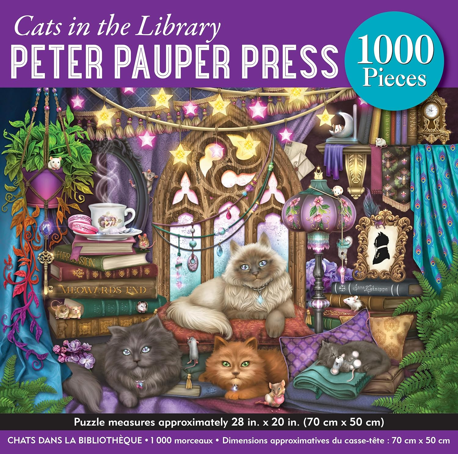 Cats in the Library 1000-Piece Jigsaw Puzzle