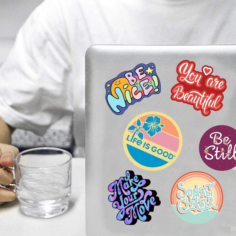 100 Pcs Inspirational Words Stickers, Motivational Quote Encouragement Waterproof Decals for Water Bottle Laptop Luggage Computer Scrapbook, Positive Stickers for Student Teacher Employee Teen - Colorful Words image number 6
