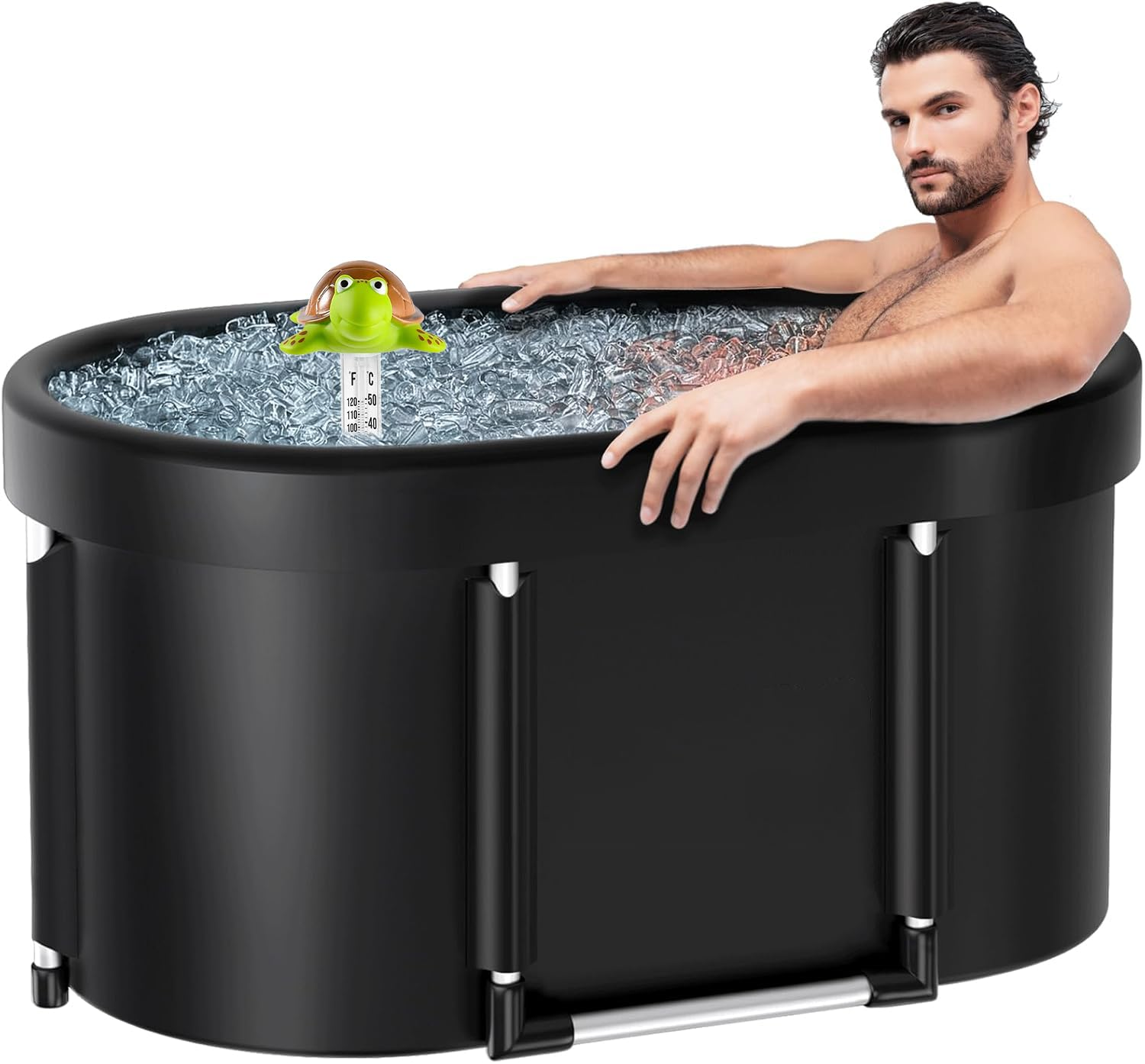 Floating Pool Thermometer, Large Display with String Easy to Read, Shatter Resistant, for Outdoor & Indoor Swimming Pools, Spas, Hot Tubs & Aquariums (Turtle) image number 2