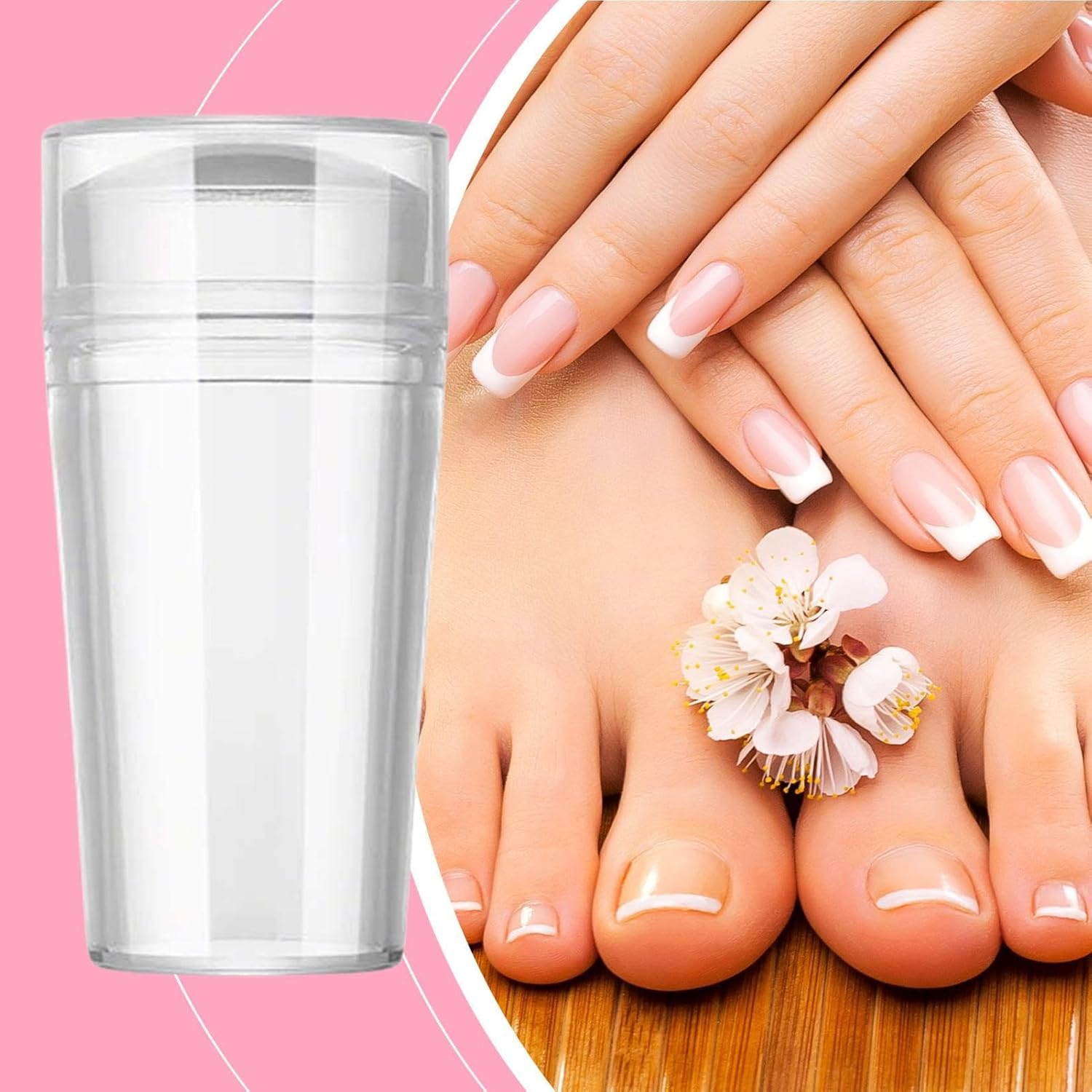 French Tip Nail Stamp,Gel Nail Polish Art French Tips Printing Tool | Manicure Decoration Art Printing Accessories for Travel Vacation Outdoor Salon Indoor image number 6