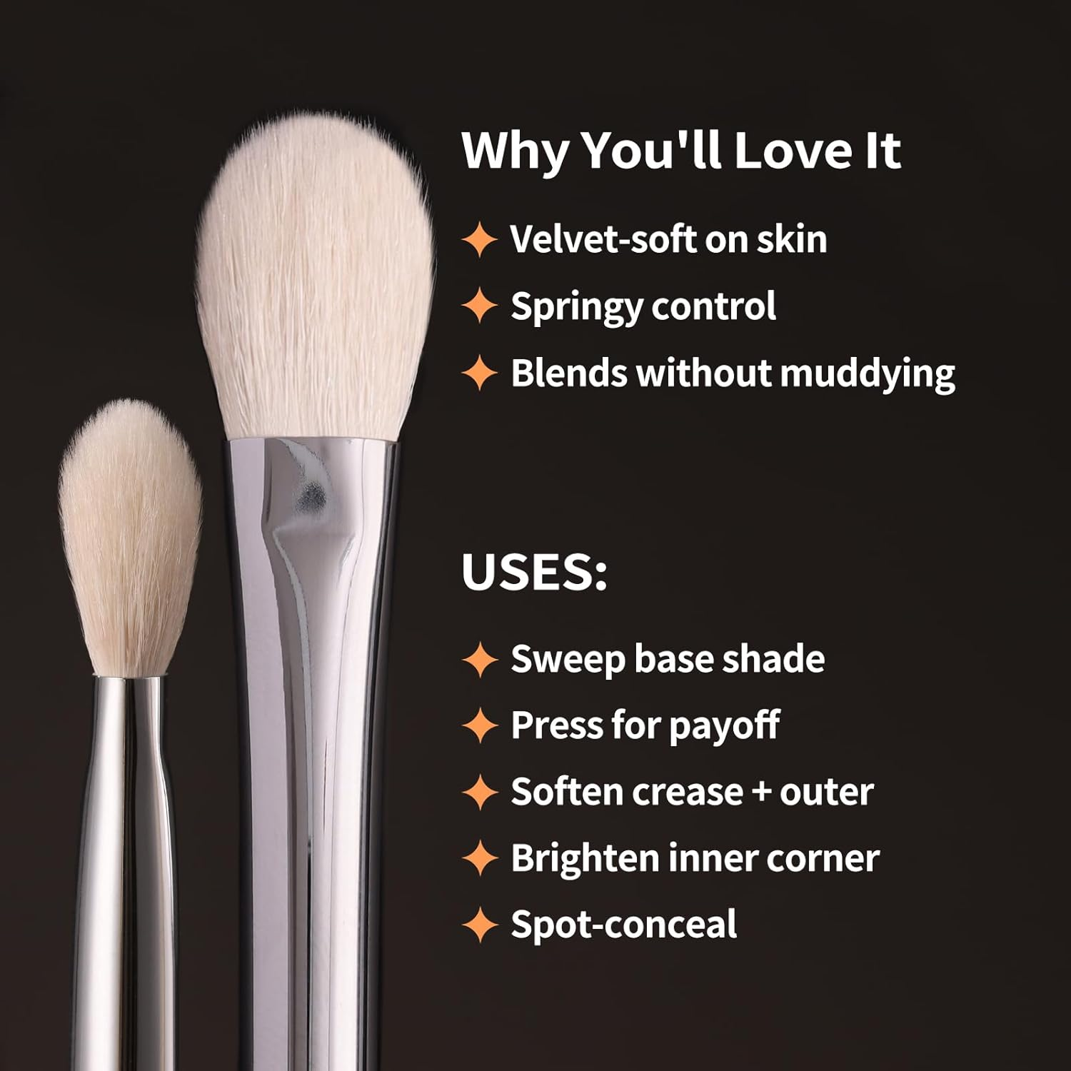 Albeaut Eyeshadow Brush, Eye Makeup Brush Even Eyeshadow Applicators with Soft Wool Bristles image number 5