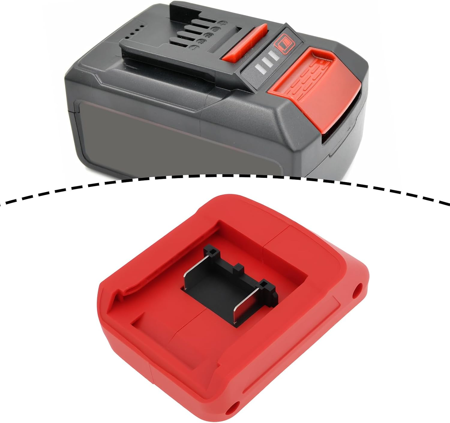 Create Idea 2Pcs Power Tool Battery Adapter Converter Compatible with Einhell 4511396 4511437 18V Li-Ion Battery image number 4