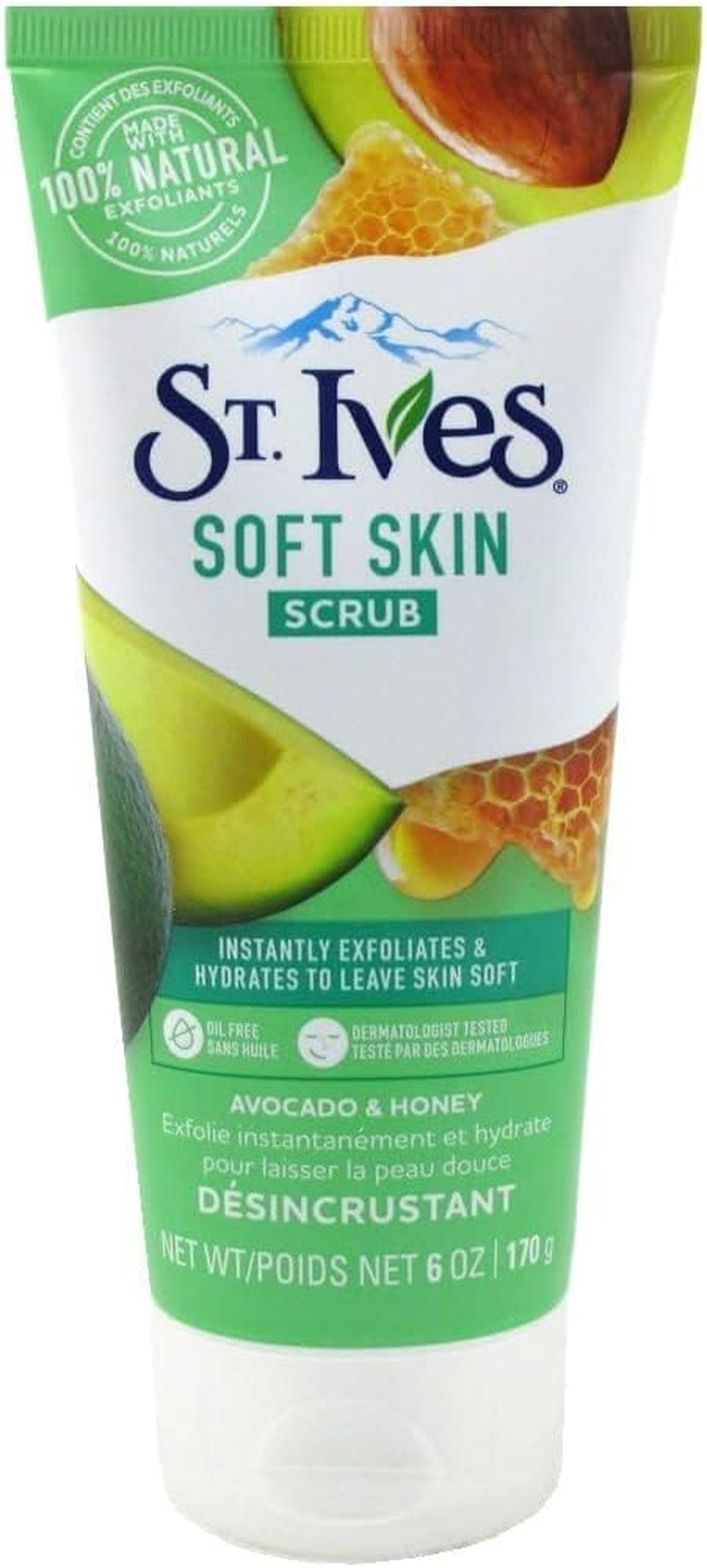 St. Ives Soft Skin Scrub - Avocado and Honey, 170 G
