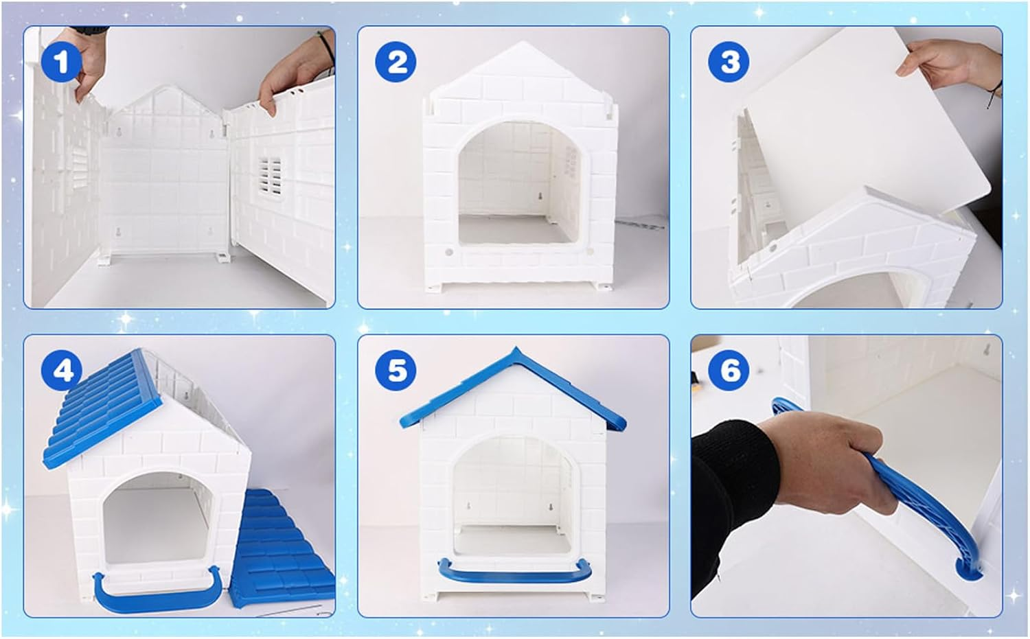 Bewinner Chicken Nesting Box - Compartment Chicken Laying Boxes with Minimalist Design, Easy Maintenance Hens Chicken Coop House for Farms, Yards image number 5