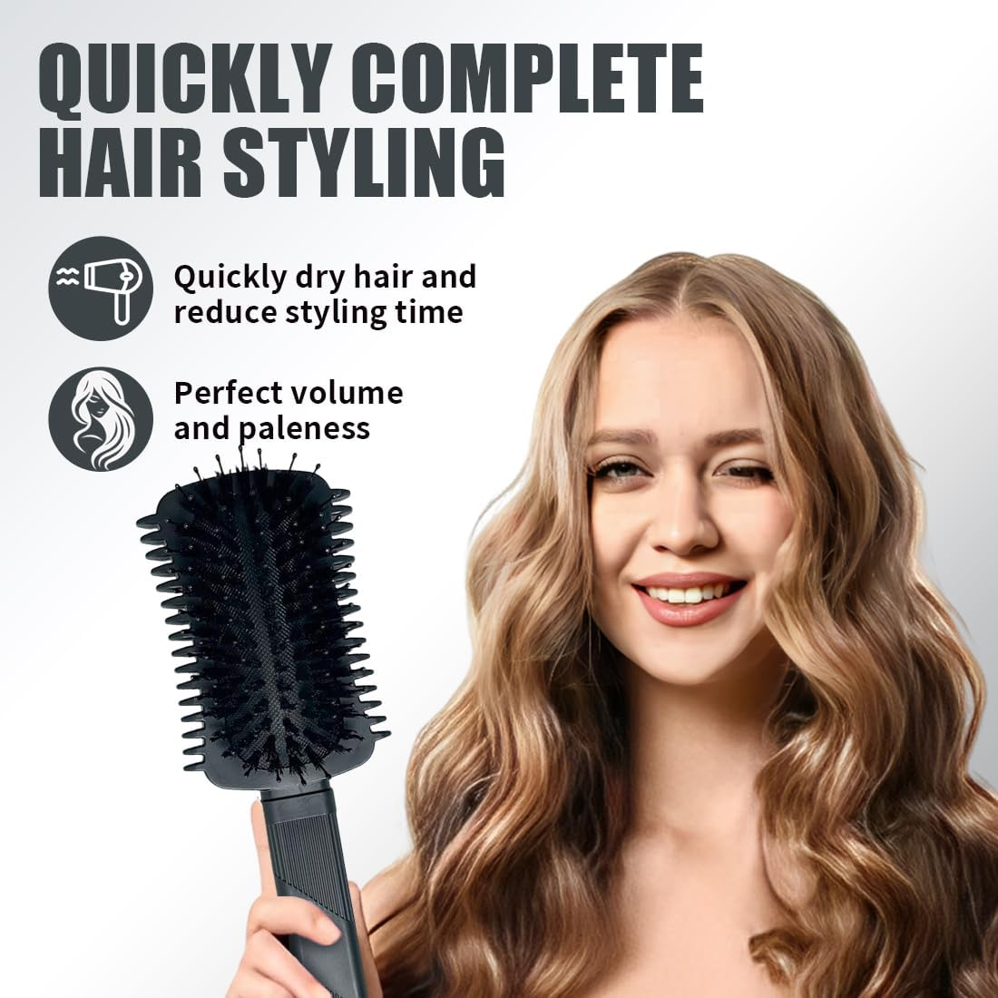 JAWUZ Curl Defining Brush, 2025 Improved Curly Hair Brush, Hair Brush Curls, Versatile Curling Brush, Curl Brush for Women, Curly Hair, Hair Care (Black) image number 5