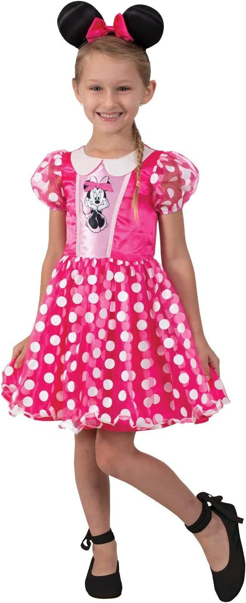 Rubie'S Minnie Mouse Pink Deluxe Costume for Toddlers & Kids - Disney Mickey Mouse image number 3
