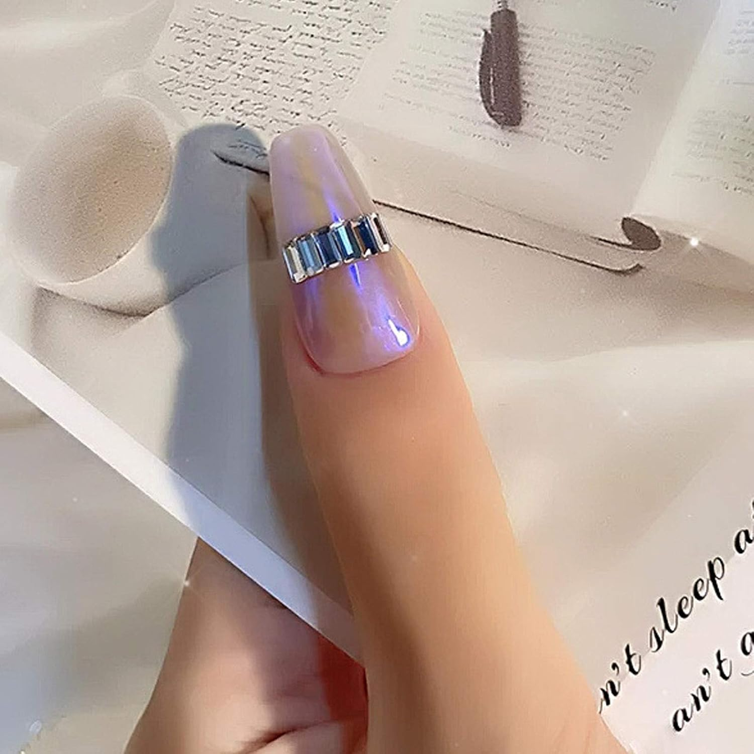 1 Box Nail Art Rhinestone Flat-Back Rhinestone Nail Decoration Super Flash DIY Mixed Transparent White Diamond image number 5