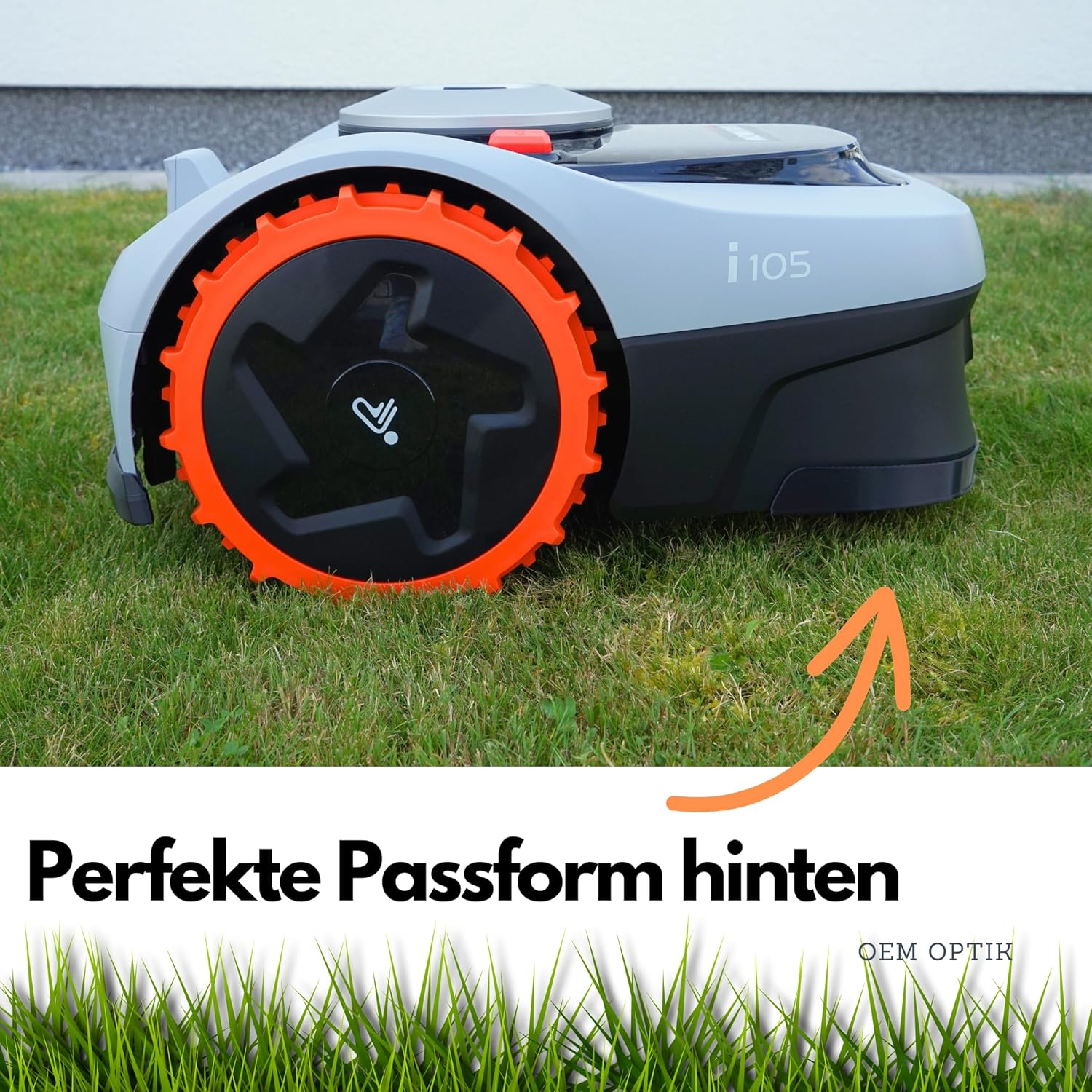 Edge Protection Compatible with Segway Navimow I105E & I108E Protection Bumper Tuning Robotic Lawnmower - Easy Plugging, No Gluing Required (Black) - Orange image number 5