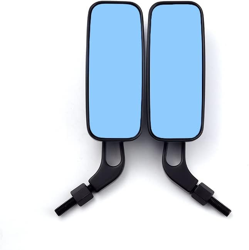 Motorcycle Rectangle Rearview Side Mirrors for Harley Softail Sportster Honda Yamaha Cruiser Chopper Bobber image number 2