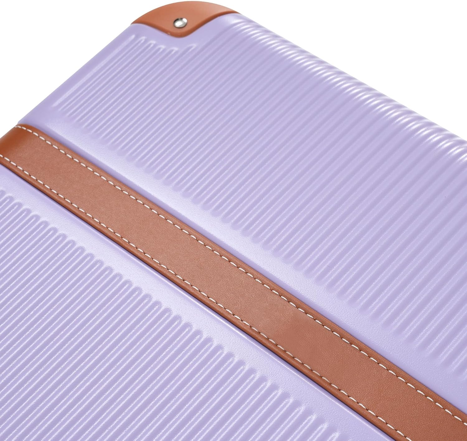 SPOFLYINN 3 Pieces Luggage Sets Travel Suitcase with 8 Spinner Wheels TSA Approved Lock Collision-Protection Angle Travel Rolling Luggage 3 Sizes (20'' 24'' 28''), Purple, One Size, 1 image number 4