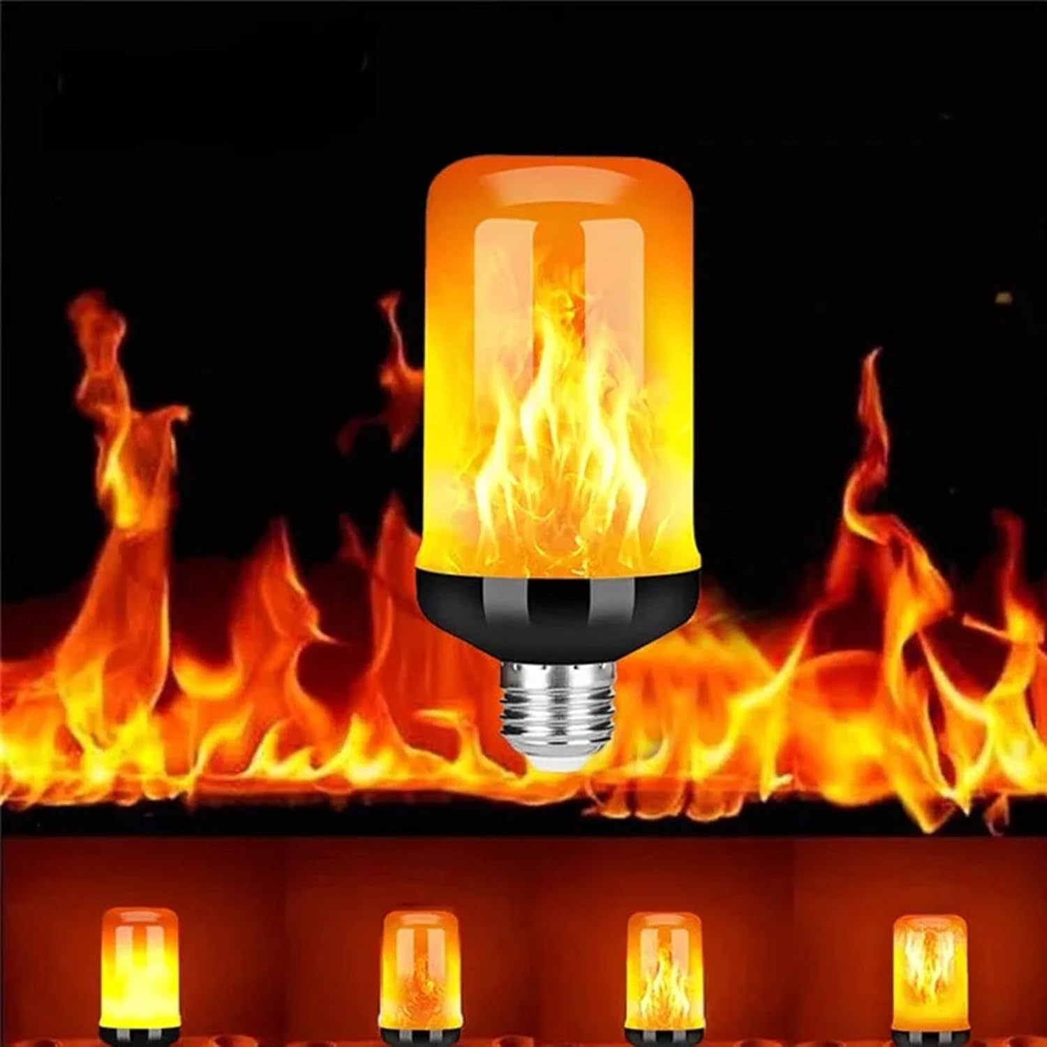Flame Lamp - LED Flickering Light Bulb | Flame Effect Light Bulbs - 4 Lighting Modes Decorative Atmosphere LED Lamps | Flame Effect Dancing Fire Light Bulb for Home, Garden, image number 4