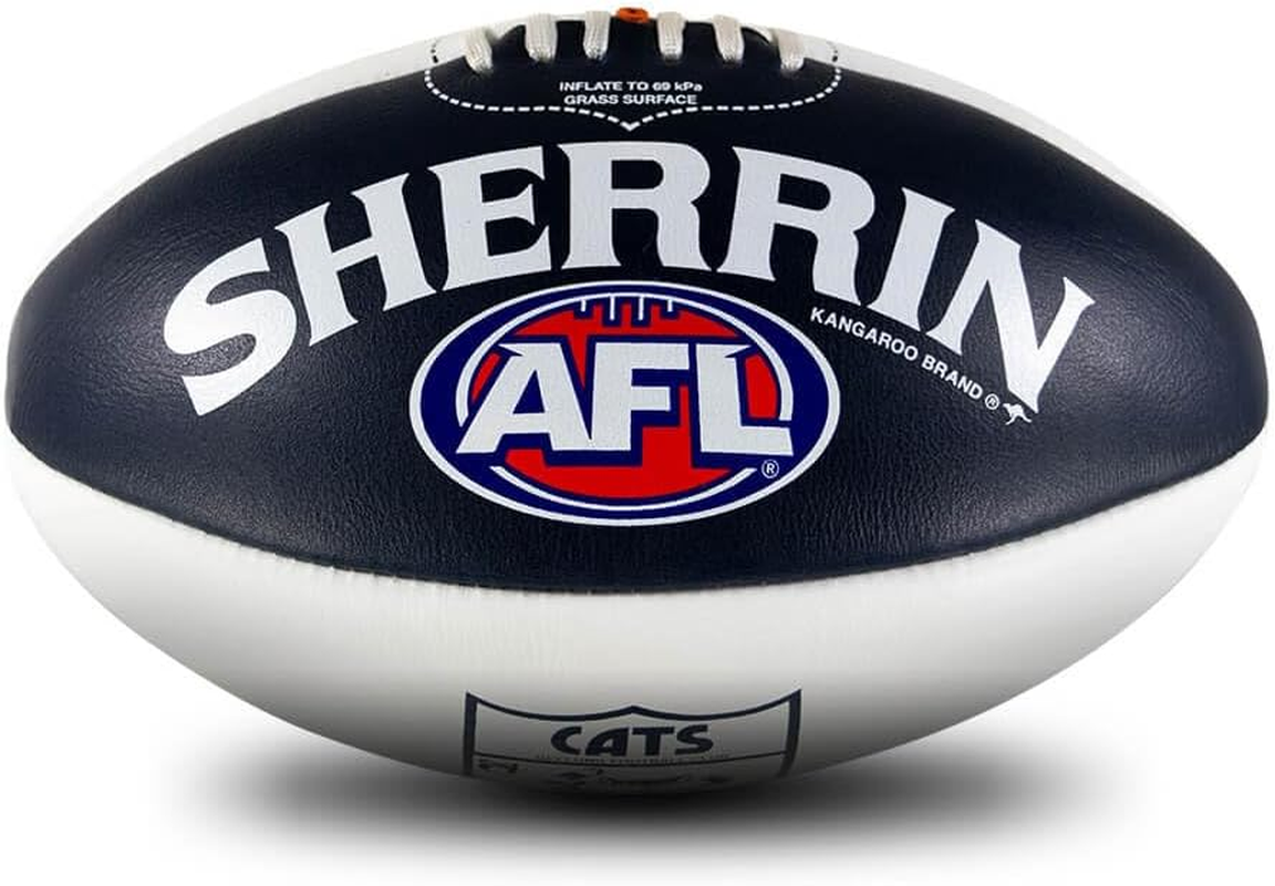 Sherrin Geelong Cats AFL Club Leather Football, Size 5 image number 2