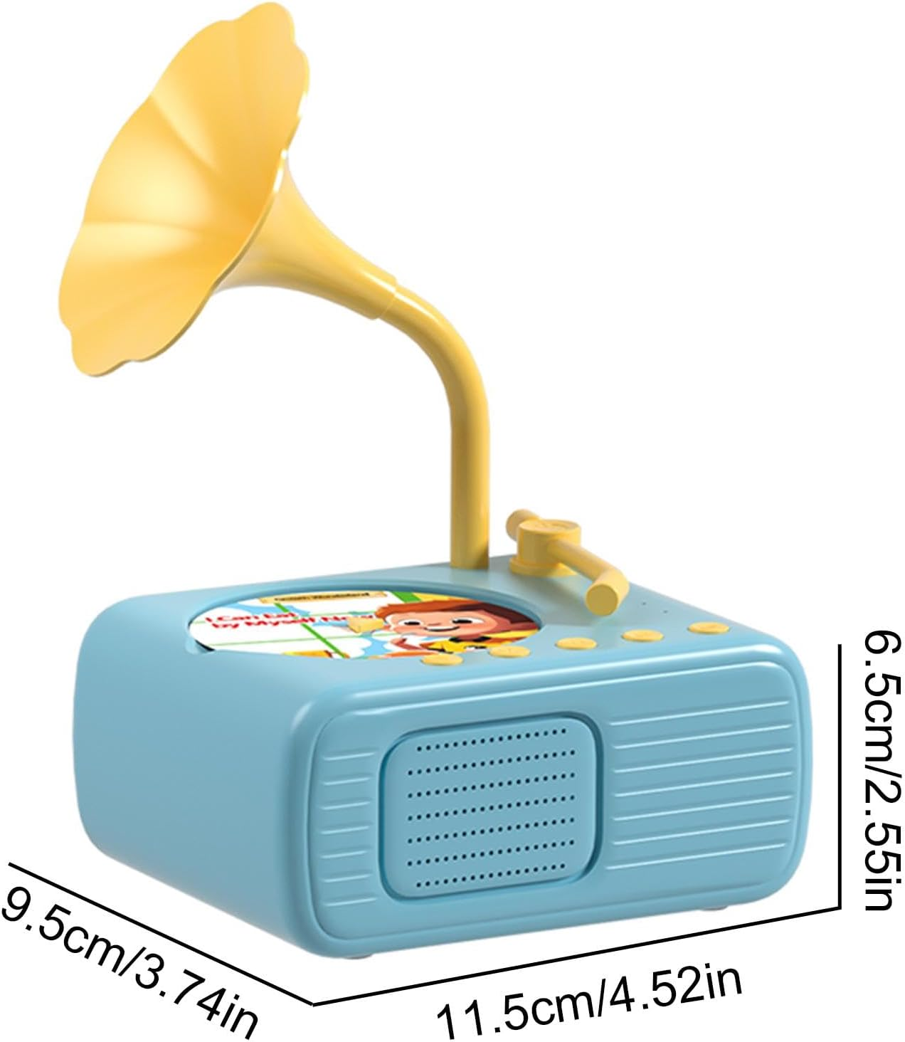 Kids Gramophone 96 Cards - Toddler Phonograph Record Player Toy,Children'S Phonograph Story Music Player for Kids Boys Girls image number 3