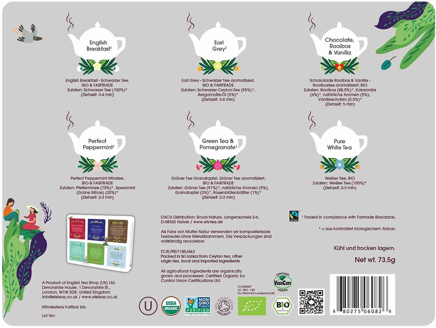 English Tea Shop Gift Pack Luxury Collection White Tea Bag Pack of 36 Sachets