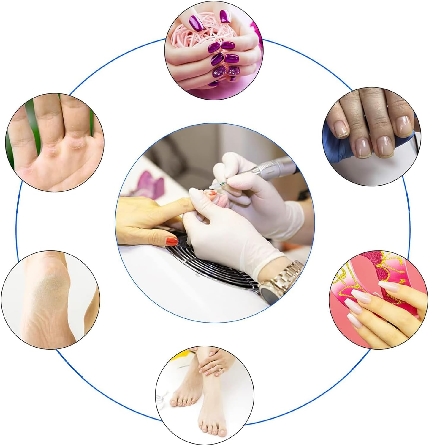 Jrusmr Ceramic Nail Drill Bits Set-3/32 in Shank Professional Corn-Shaped Ceramic Bits for Acrylic Nail Filing, Manicure, Pedicure, and Cuticle Polishing-For Left and Right-Handed Users (5 Pcs) image number 2