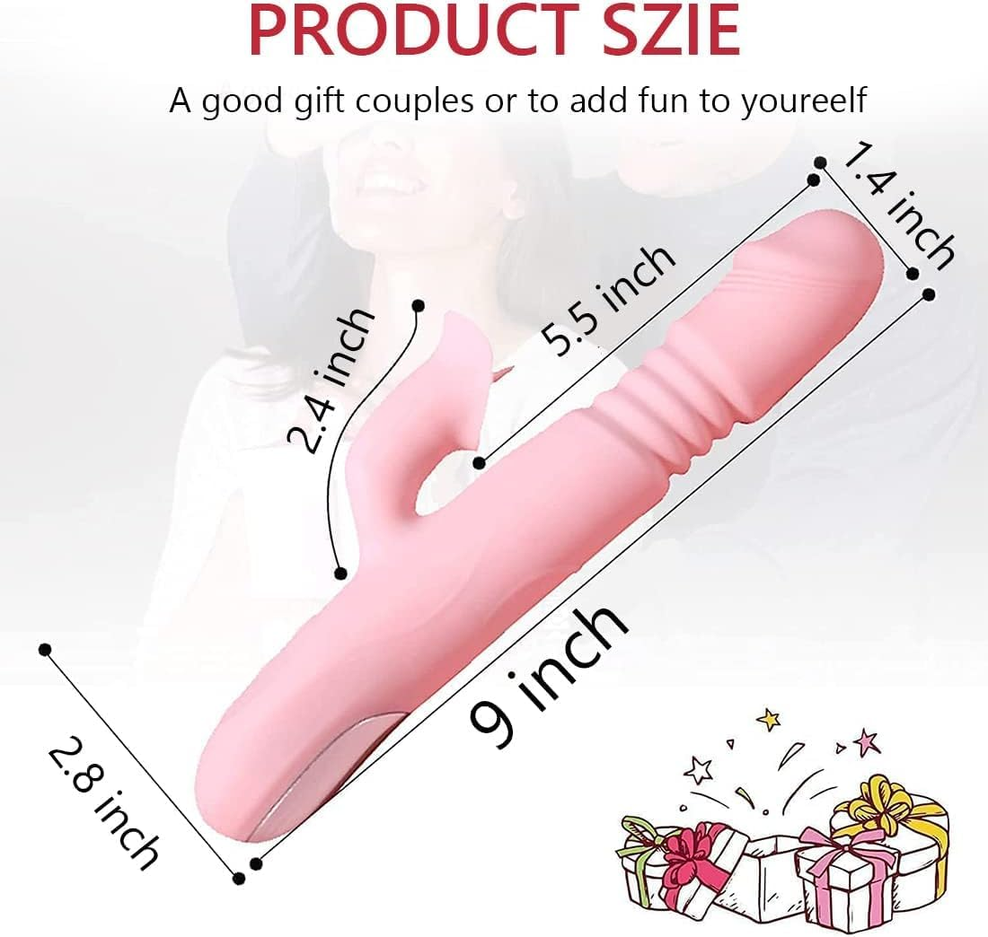 CTFIVING G Spot Sex Toy,2 in 1 Bullet G Spot Vibrator Wand for Clitoris Heating Function Waterproof Dildo Sex Toy with 6 Powerful Vibrations Dual Motor Stimulator for Women or Couple image number 3