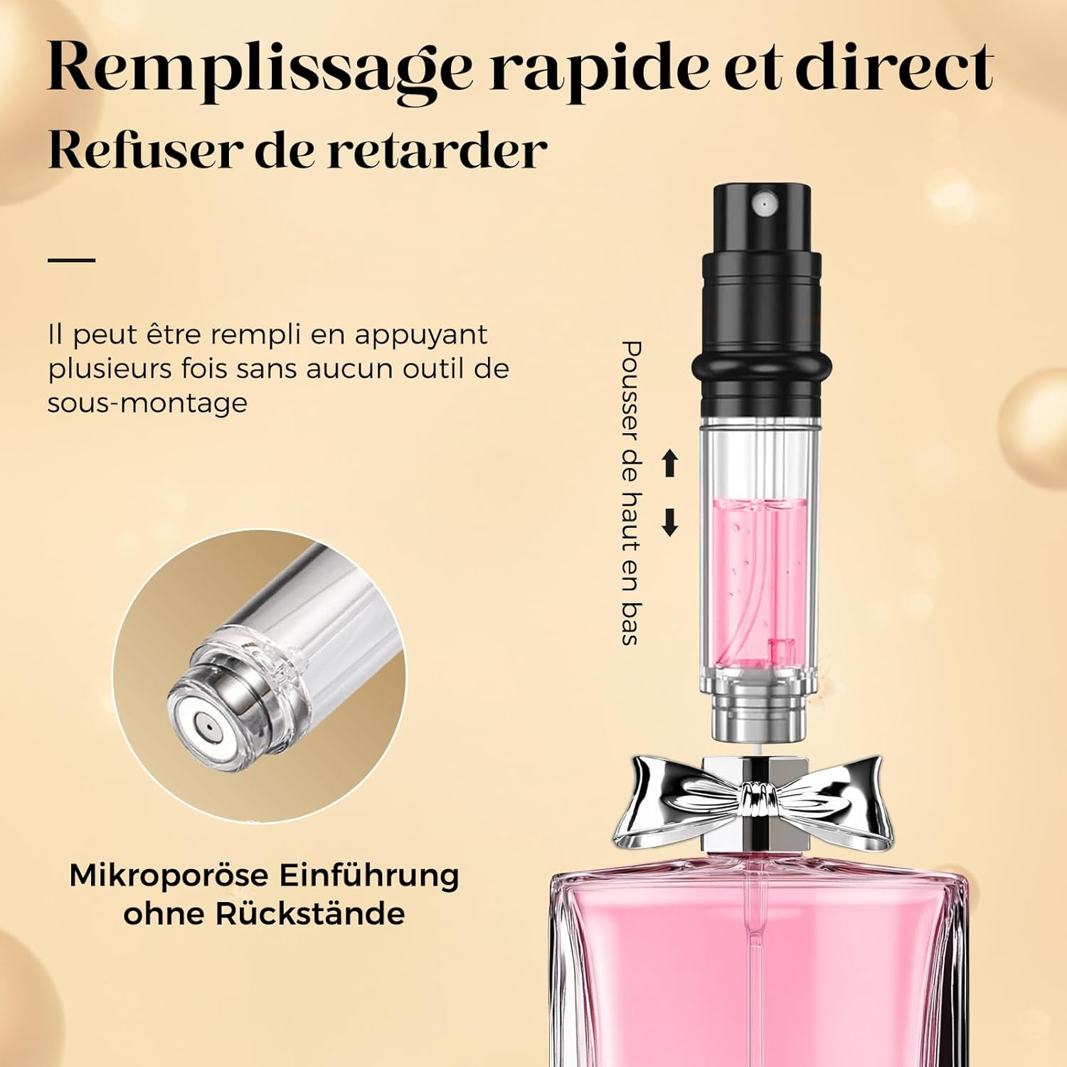 Leikedun Perfume Atomizer Refillable 5Ml Perfume Bottle Portable Perfume Bottle Bag Perfume Atomizer Empty Travel Perfume Atomizer for Travel Pack of 2 image number 2