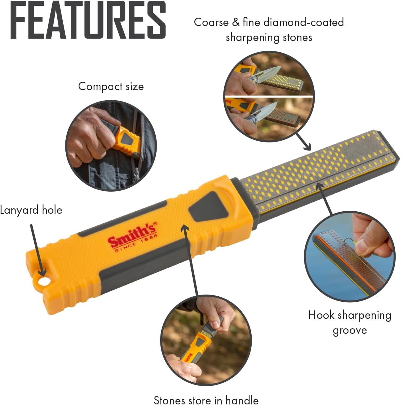 Smith'S Diamond Combo Fine/Coarse Sharpener - 10Cm/4 Inch image number 2