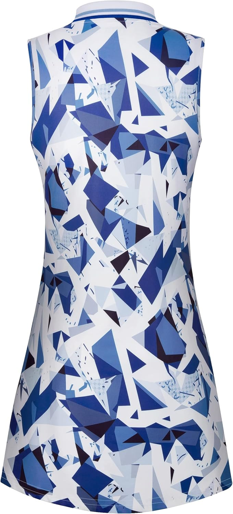 Womens Sleeveless Tennis Golf Polo Dress with Inner Shorts＆Pocket for Workout Exercise image number 3