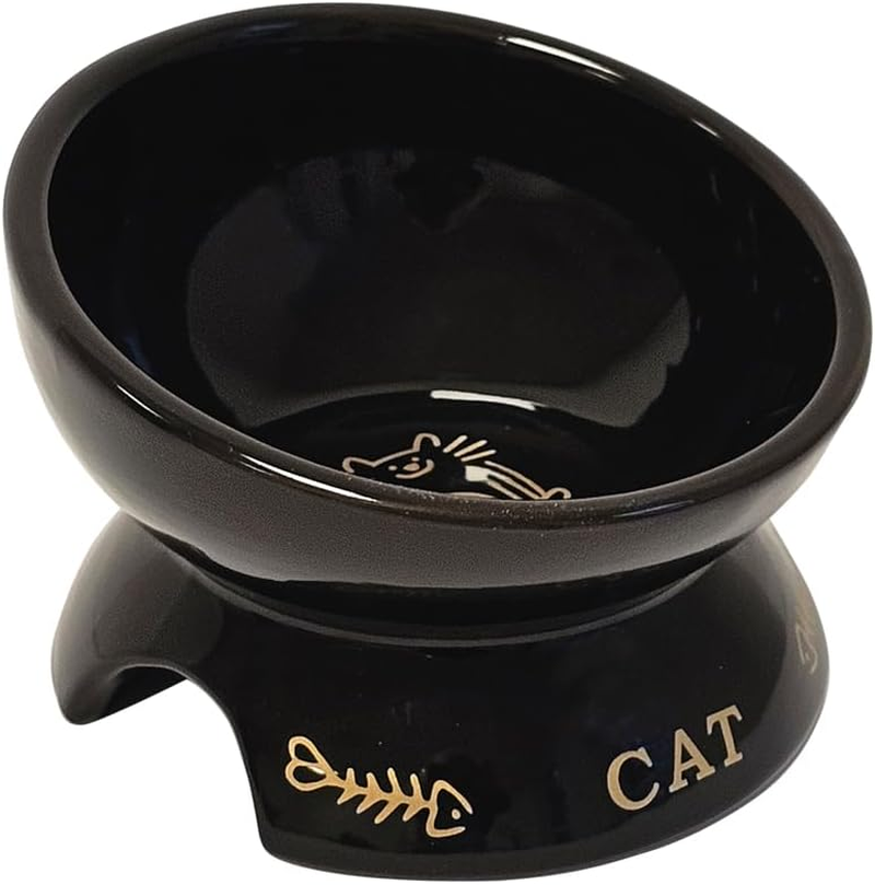 Nobby Golden Cat Ceramic Bowl Raised Black Diameter 13.5 X 9 Cm 250 Ml image number 2