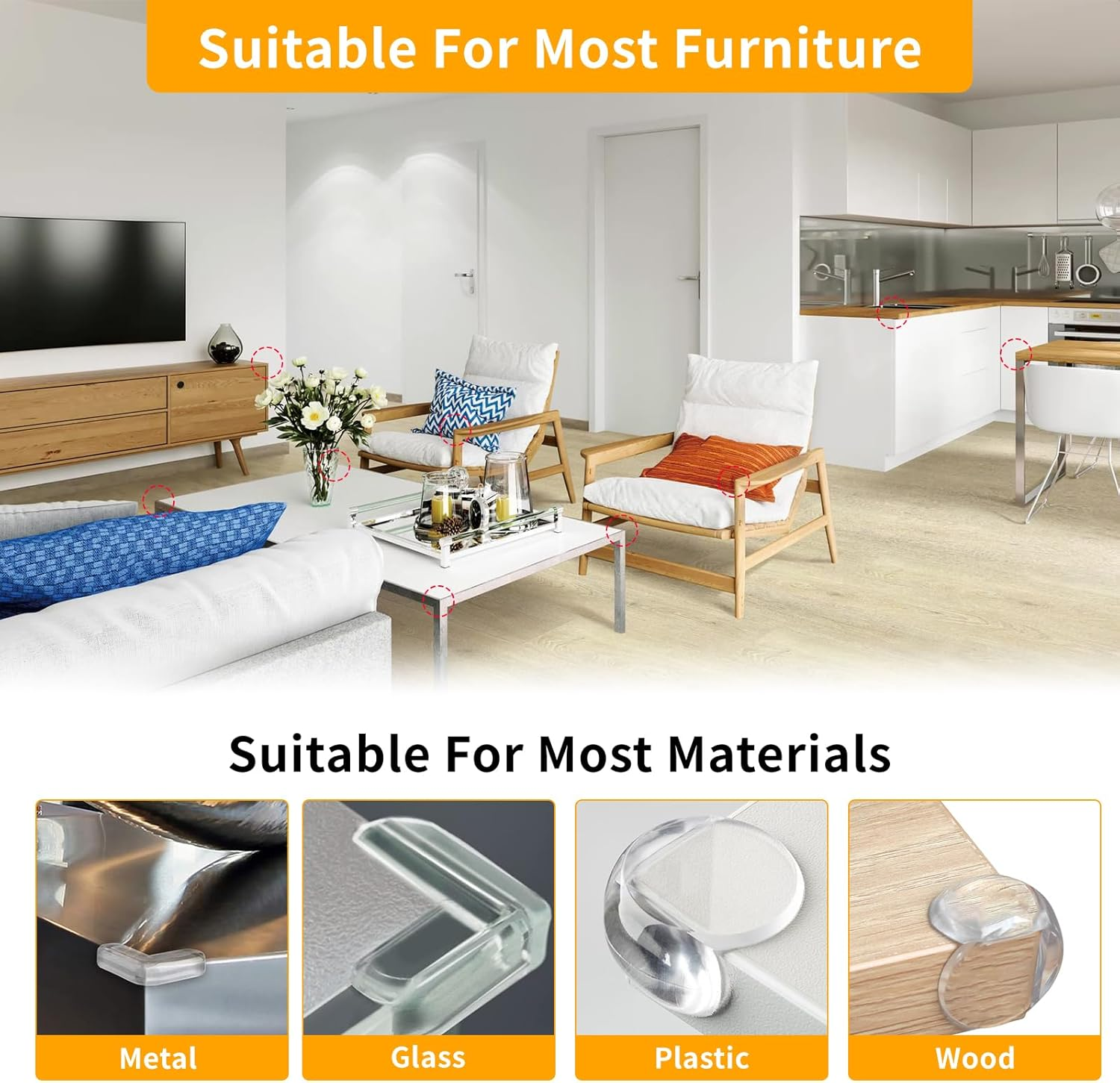 Corner Protector, 40 Pack 2 Shapes Proof Corners and Edges, Clear Table Corner Covers Baby, Baby Corner Protector Guards, Corner Guards for Table Edges & Sharp Corners