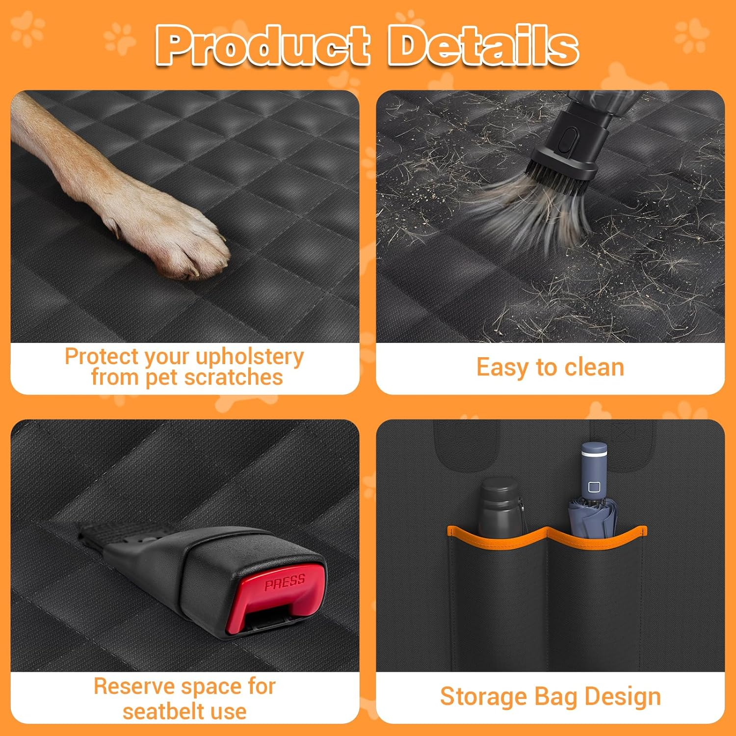 Trvecvxa Car Boot Protector Dog