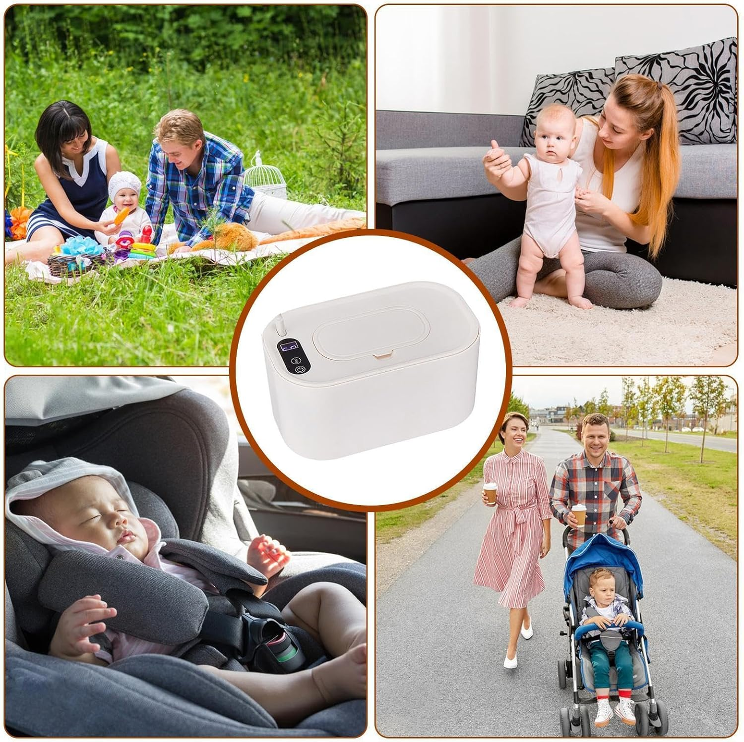 Baby Wipe Warmer - Diaper Wipe Warmer | Portable Wipe Warmer | Portable Large Capacity Wipes Dispenser USB Wipe Warmer, USB Wipe Warmer, Adjustable Wipe Heater Diaper Wipe Warmer for Car