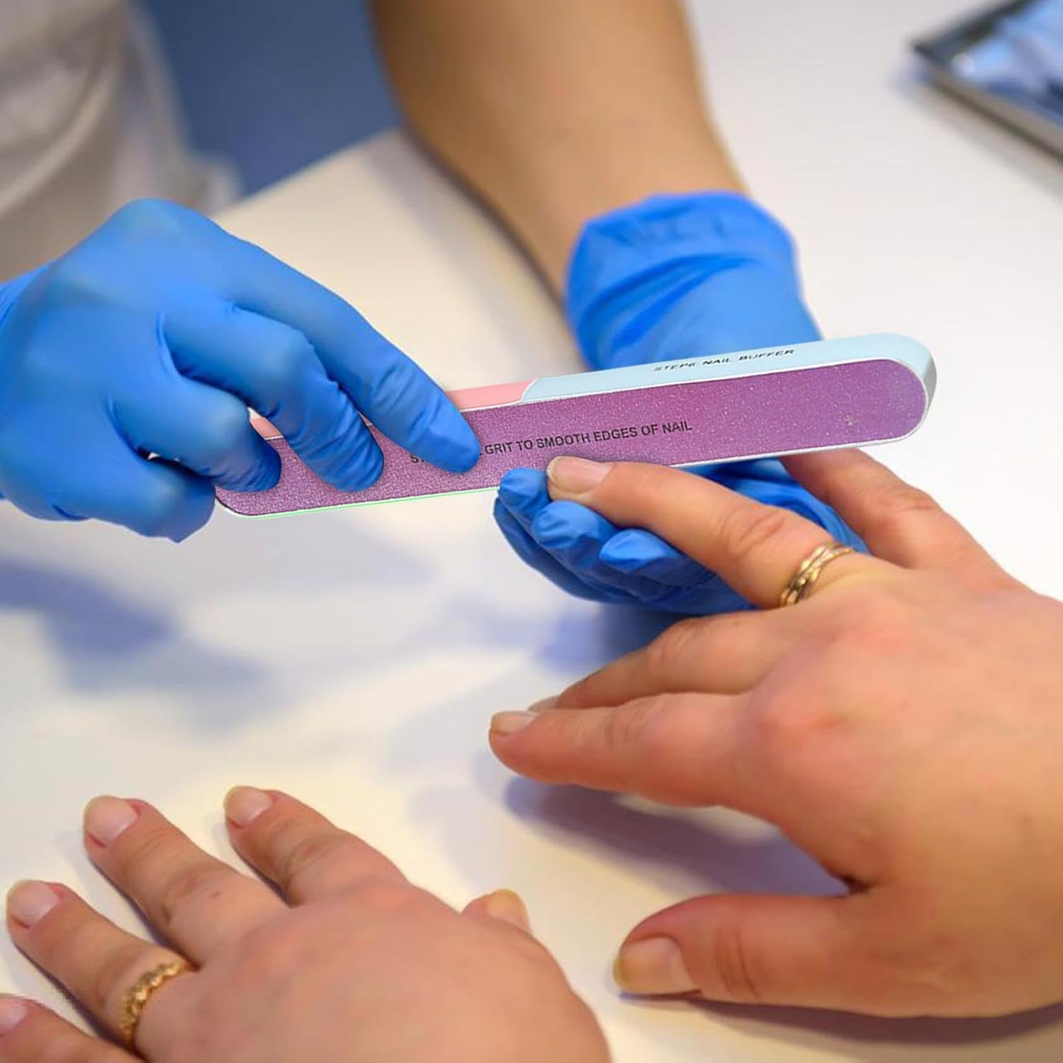 Nail File - 5.51 Inches 6-Sided Fingernail - Eva Nails Polishing Block - Nail Buffers Manicure Tools - Finger Nail Files for Nail Art Nail Care, and Polishing, Perfect for Smooth and Shiny Nails image number 6