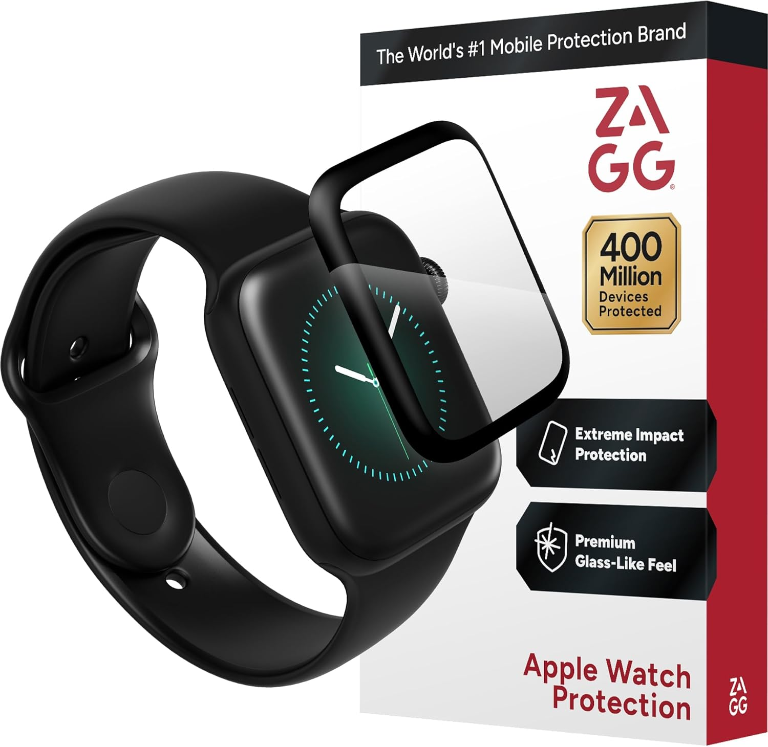 ZAGG Invisbleshield Glass Fusion+ - Engineered Hybrid Glass - Screen Protector - Made for Apple Watch Series 6, SE (2020), Series 5 and Series 4 (40Mm) image number 3