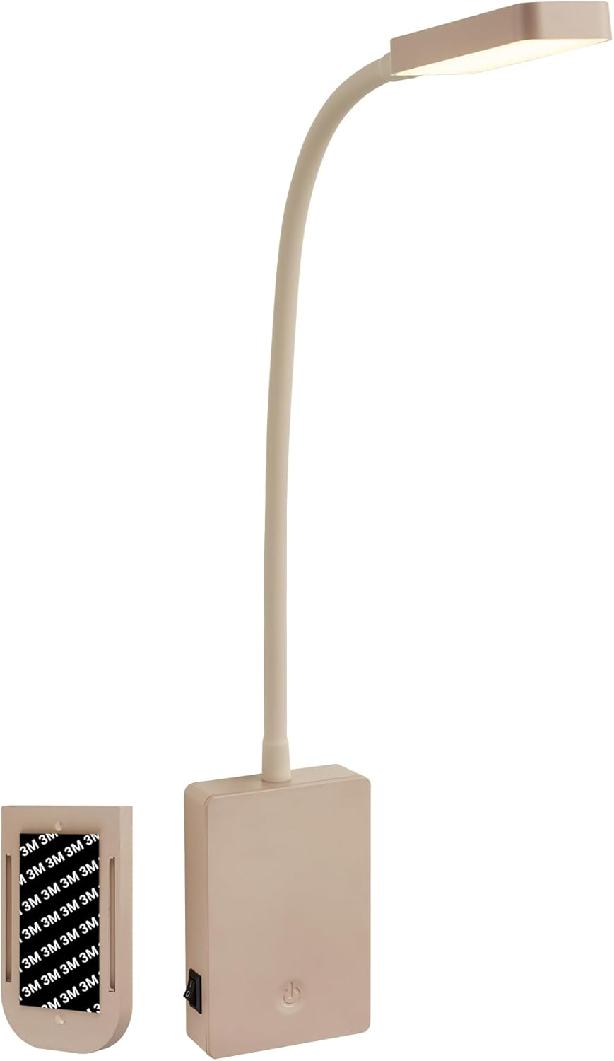 BRILONER - LED Reading Lamp without Power Connection and No Drilling with Battery, Touch, Dimmable, Warm White Light, Wall Light, Wall Lamp for Gluing, Bed Lamp, Reading Light, Bedside Lamp, 7.5 X 3 X