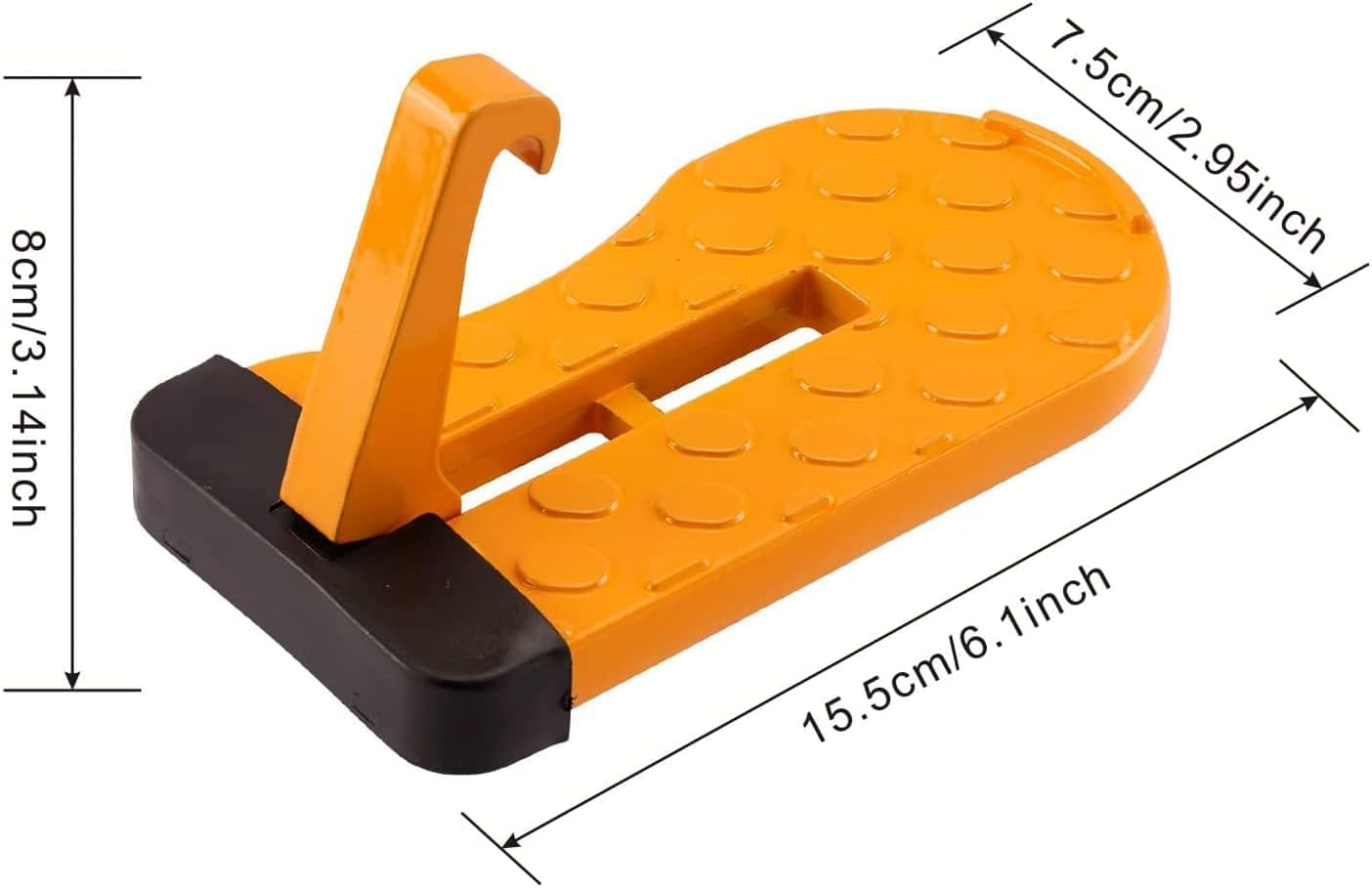 2Pcs Car Door Step, Roof Access Ladder, Universal Fit Car Stand Pedal with Glass Breaker Safety Hammer for SUV, Jeep, Max Load 450 Lbs image number 4