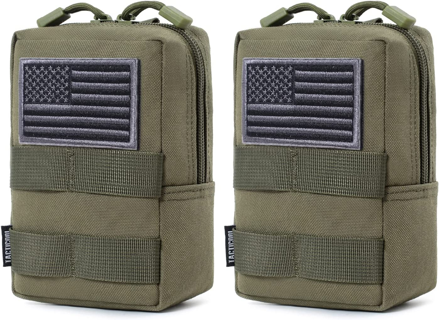 2 Pack Molle Pouches - Tactical Compact Water-Resistant EDC Pouch image number 2