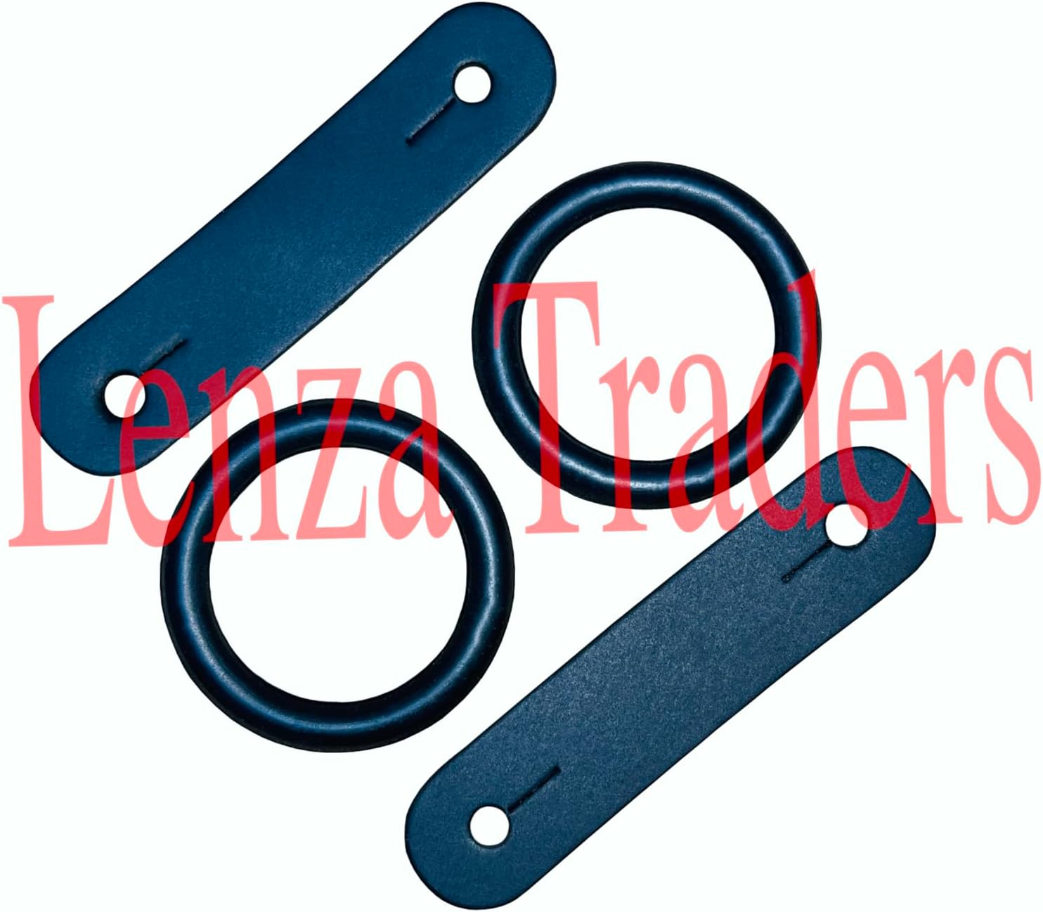 Peacock Safety Irons Stirrups Rubber Rings & Leather Clips TABS Replacement Set FILLIS Black Rubber Bands Leather Loops Replacement image number 4