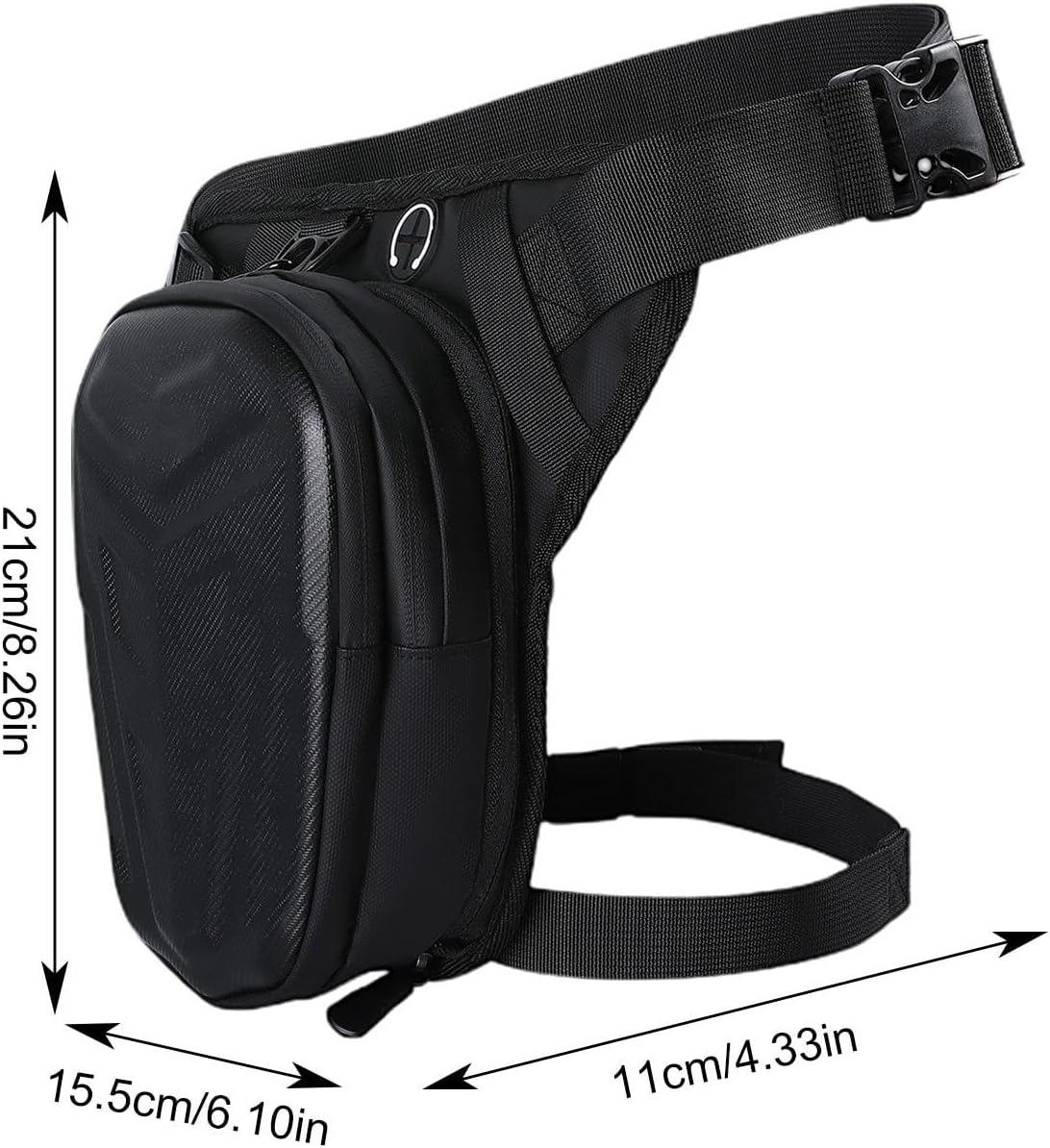 Thigh Bag, Waterproof Hard Shell Leg Bag Motorcycle, Multifunctional Large Capacity Thigh Fanny Pouch, Leg Bag for Men for Cycling Hiking Camping image number 2