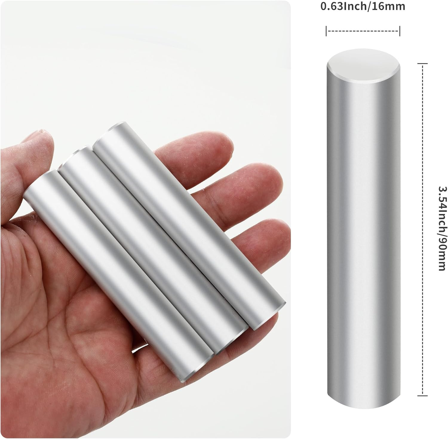 99.99％ Magnesium Metal Rod, High Purity Mg Bar for Fire Starter, Survival Emergency, Sparks Accessory for Outdoor Travel Camping Hiking 3.5" Long X 0.63" Diameter (900Mm X 16Mm) image number 3