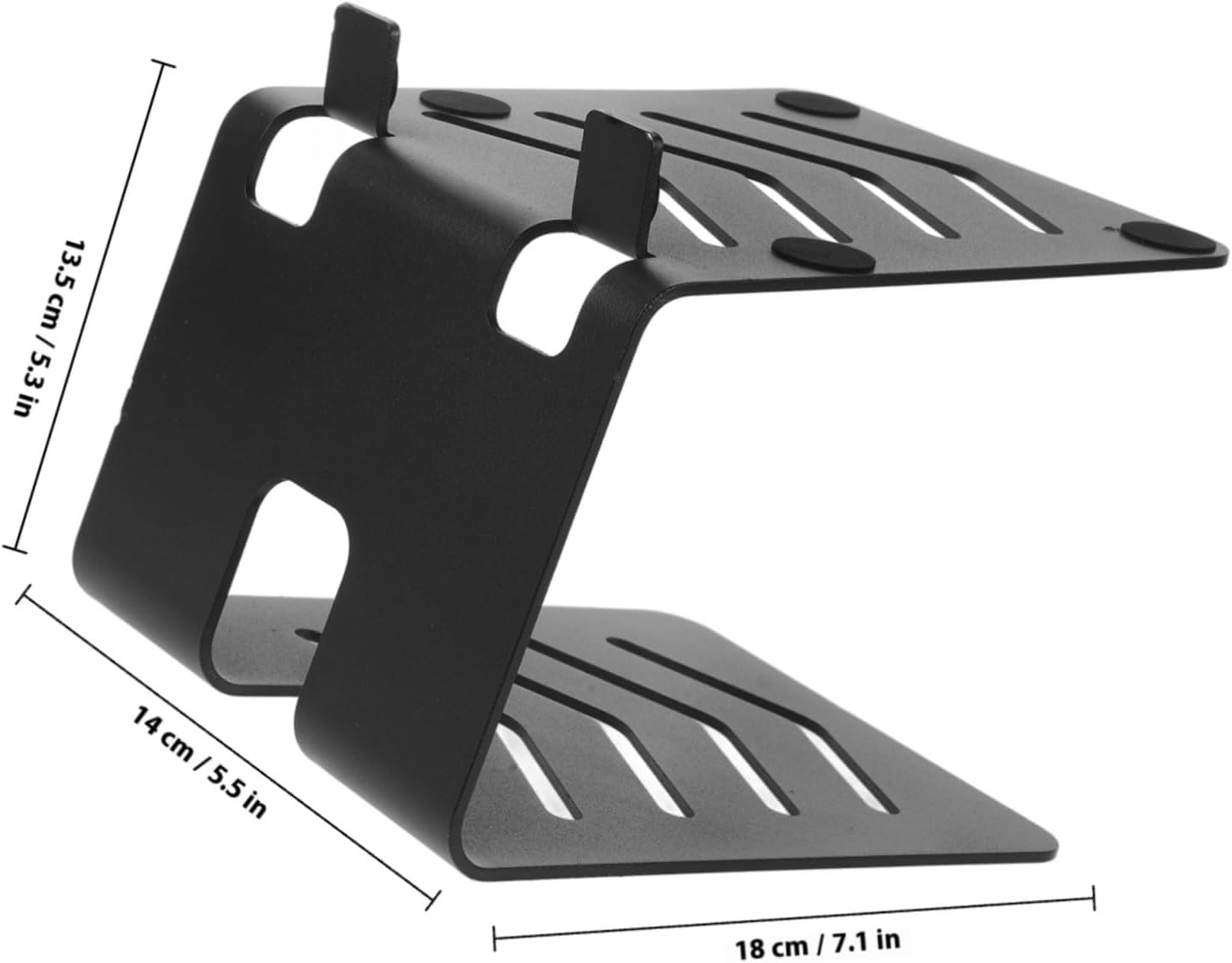 Alasum Audio Elevated Rack Metal Speaker Stands for Desktop Hifi Speaker Cooling Stand Storage Computer Gaming Desk image number 4