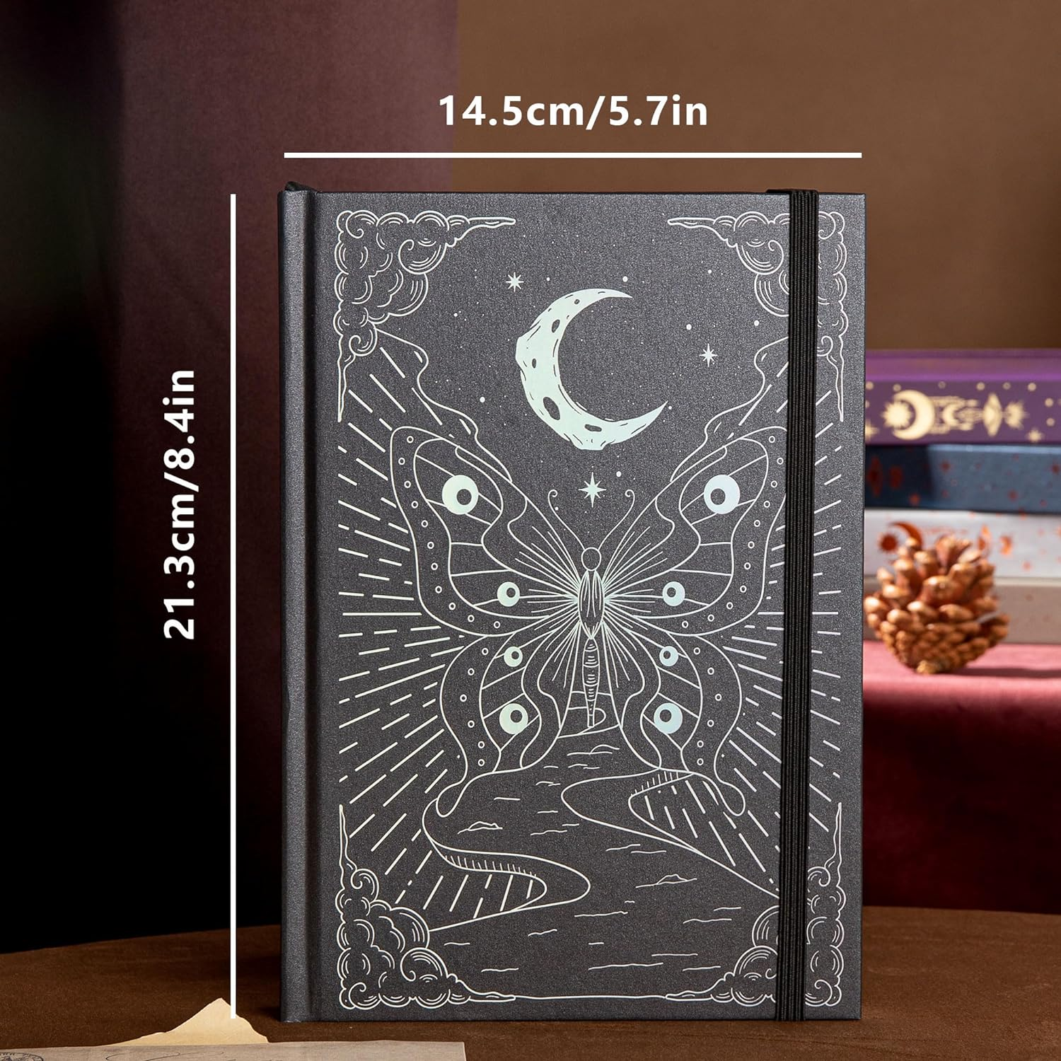 TIEFOSSI Dotted Journal Notebook, Butterfly Journal for Women Men,140Gms Thick Paper with 256 Numbered Pages, A5 Hardcover Journal, Bullet Dotted Journal Notebook, for School Office Writing