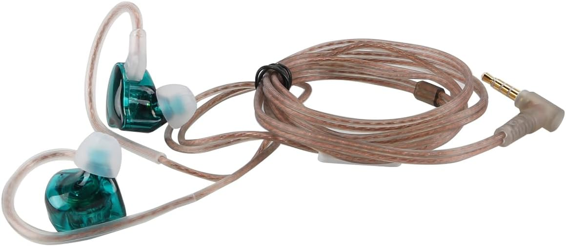 Laroal IEM Earphones Deep Bass Sound Headphones Driver 10Mm Dynamic Driver over Ear Headset for Phone PC (Cyan with Microphone) image number 3