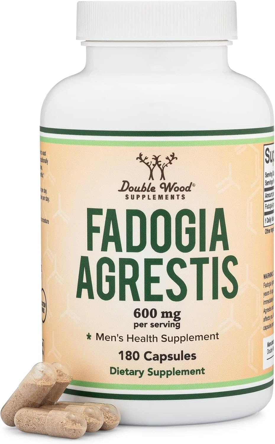Fadogia Agrestis 600Mg per Serving (180 Capsules) Powerful Extract to Support Athletic Performance (Third Party Tested, Non-Gmo, Vegan, Gluten Free) by Double Wood image number 4
