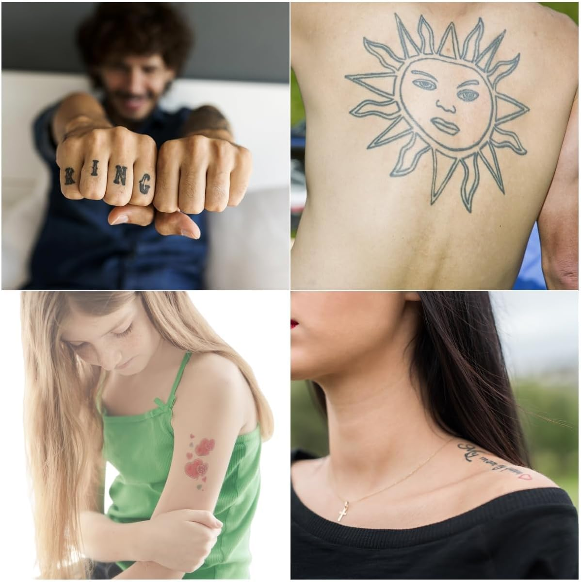 Temporary Tattoo Markers for Skin, 10 Body Markers Make Bold and Fine Lines, Cosmetic Quality + Tattoo Stencils for Kids and Adults, Dual-End Tattoo Pens for Body & Face Art, Halloween Makeup Kit image number 6