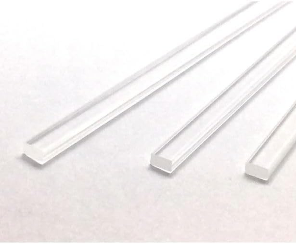 25Pcs 6" X 4Mm Flat Clear Sticks for Cake Toppers Cake Pops or Lollipops - Acrylic Plexiglass Sticks Transparent Clear, Strong and Not Bendy with Length of 4&ldquo;,6&ldquo; or 8&ldquo; (25, 6In)