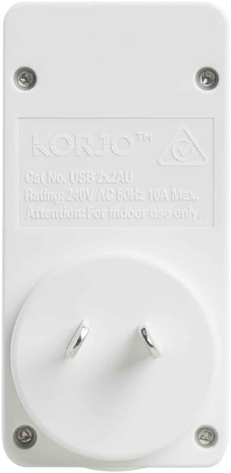 Korjo 2 Port USB-A & Power Adaptor - Japan, White image number 2