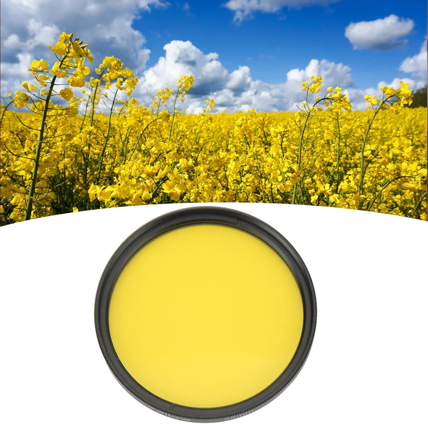 Cryfokt 55Mm Premium Full Color Lens Filter for Camera High Definition Photograph Filter with Storage Box (Yellow) - Fld image number 3