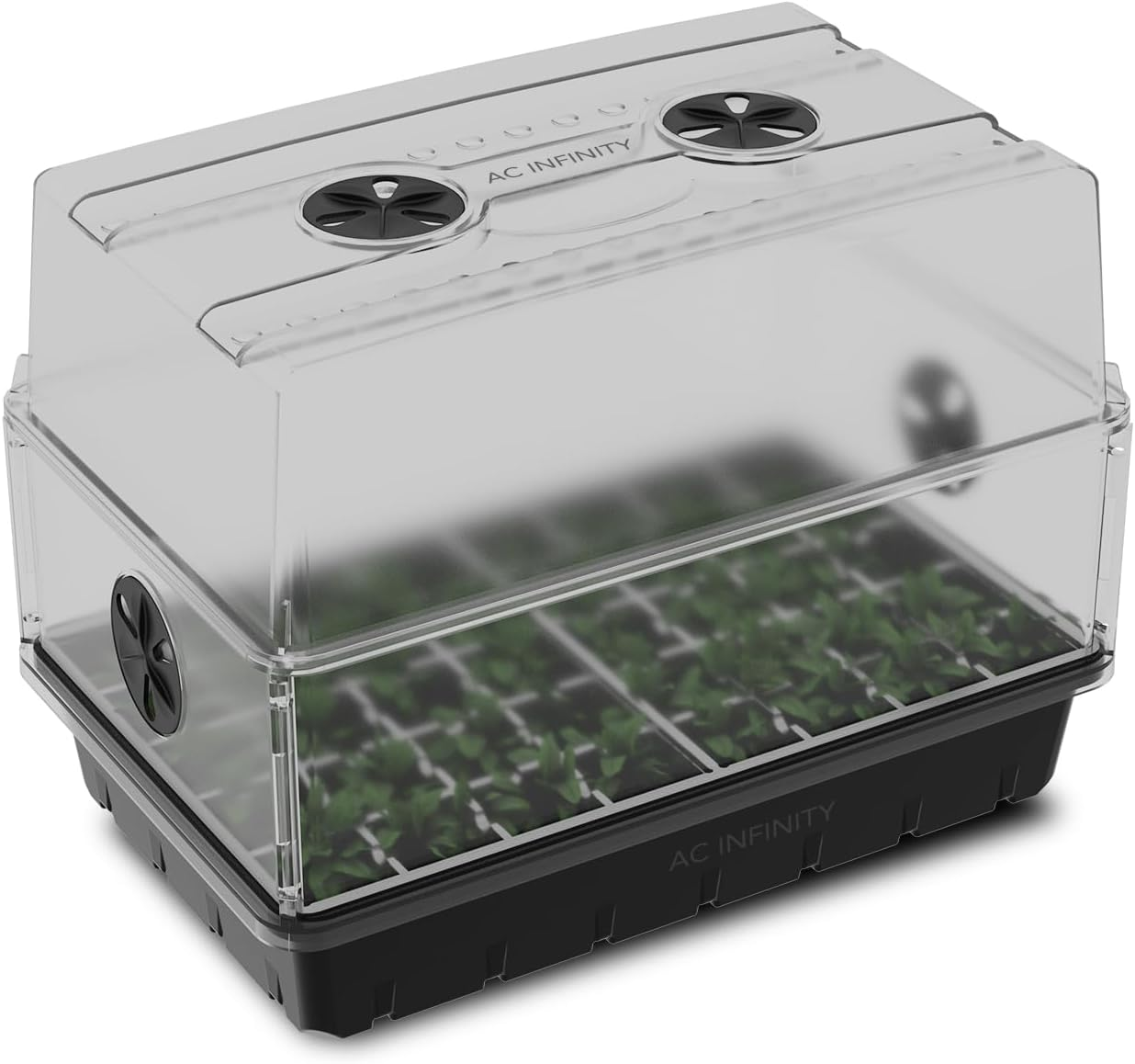 AC Infinity Humidity Dome, Germination Kit with Sturdy Drip Tray, 5X8 Cell Seedling Tray, and Vented Height Extension Panels, for Seed Starting, Propagation, Cloning Plants image number 1