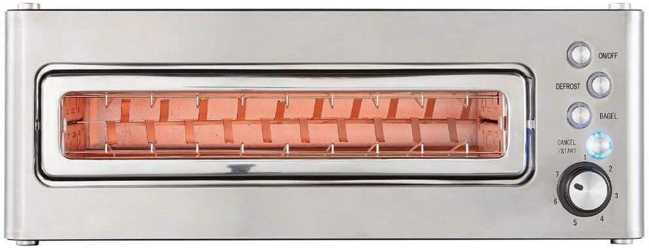 Maxim 1260W Electric 2 Slice Glass Toaster image number 1