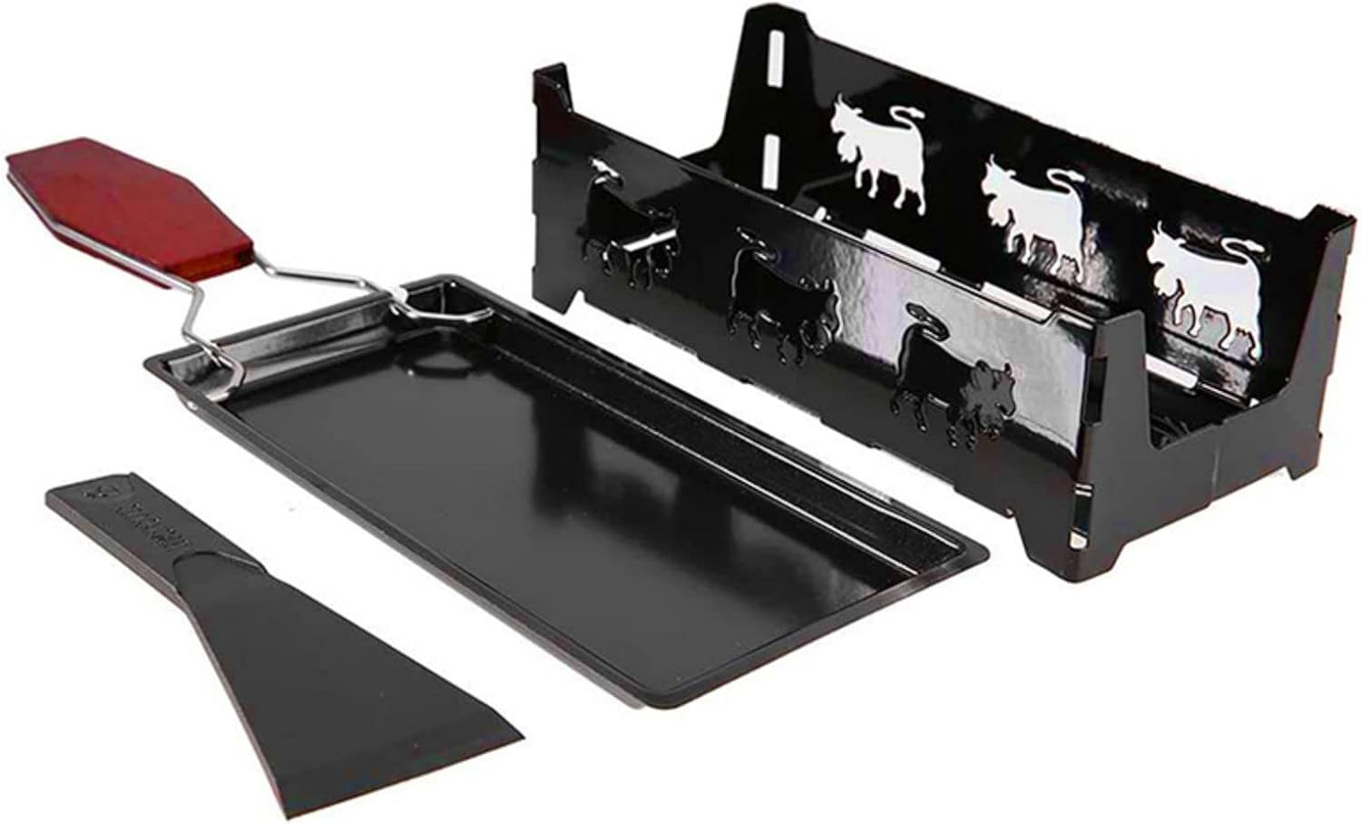 Fantasyday Mini Raclette Set,Portable Foldable Non Stick Rotaster Baking Tray Stove Set,Suitable for Cheese, Meat, Fish, and Vegetables(Not Included Candles) image number 4