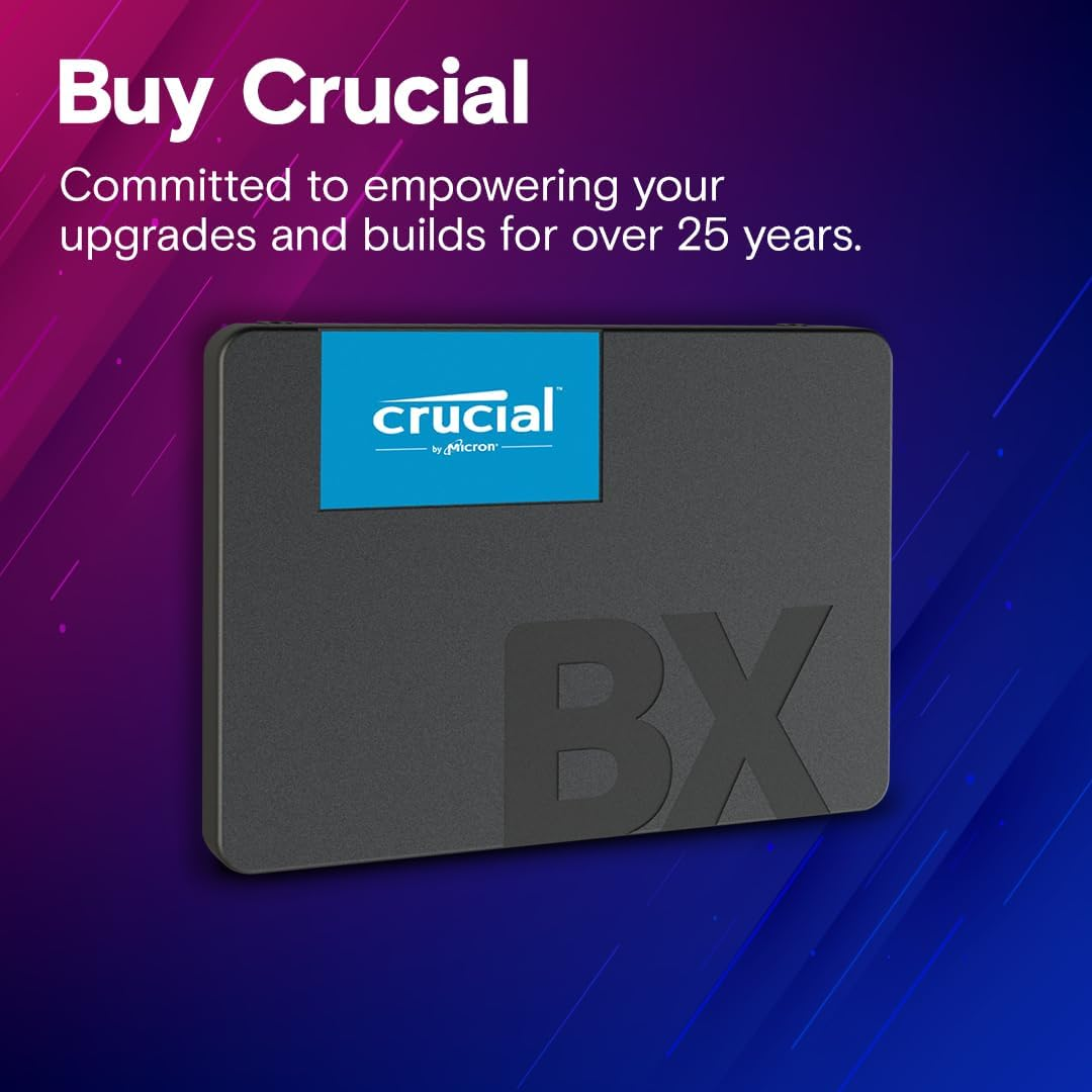 Crucial BX500 1TB 2.5 Inch SSD, CT1000BX500SSD1, Black image number 5